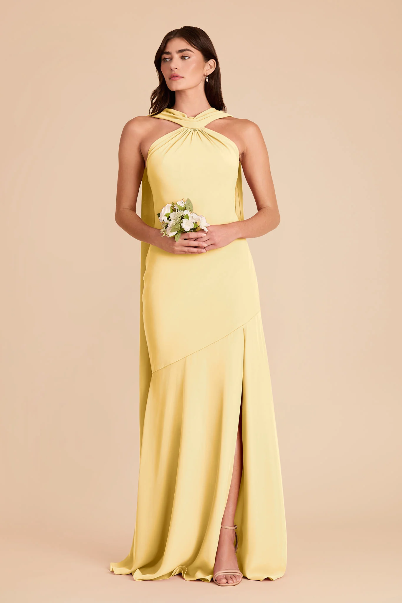 Eileen Chiffon Dress - Lemon Sorbet - Image 3