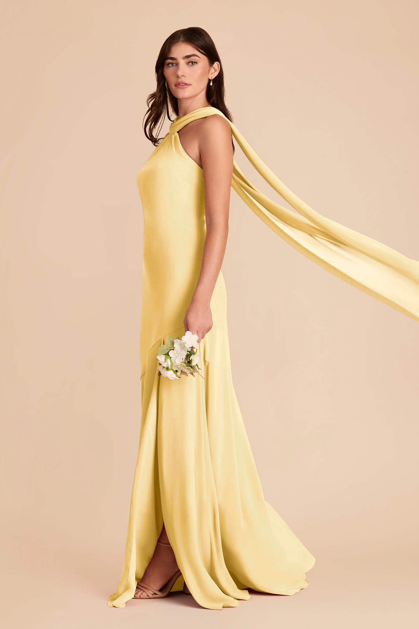 Eileen Chiffon Dress - Lemon Sorbet - Image 4