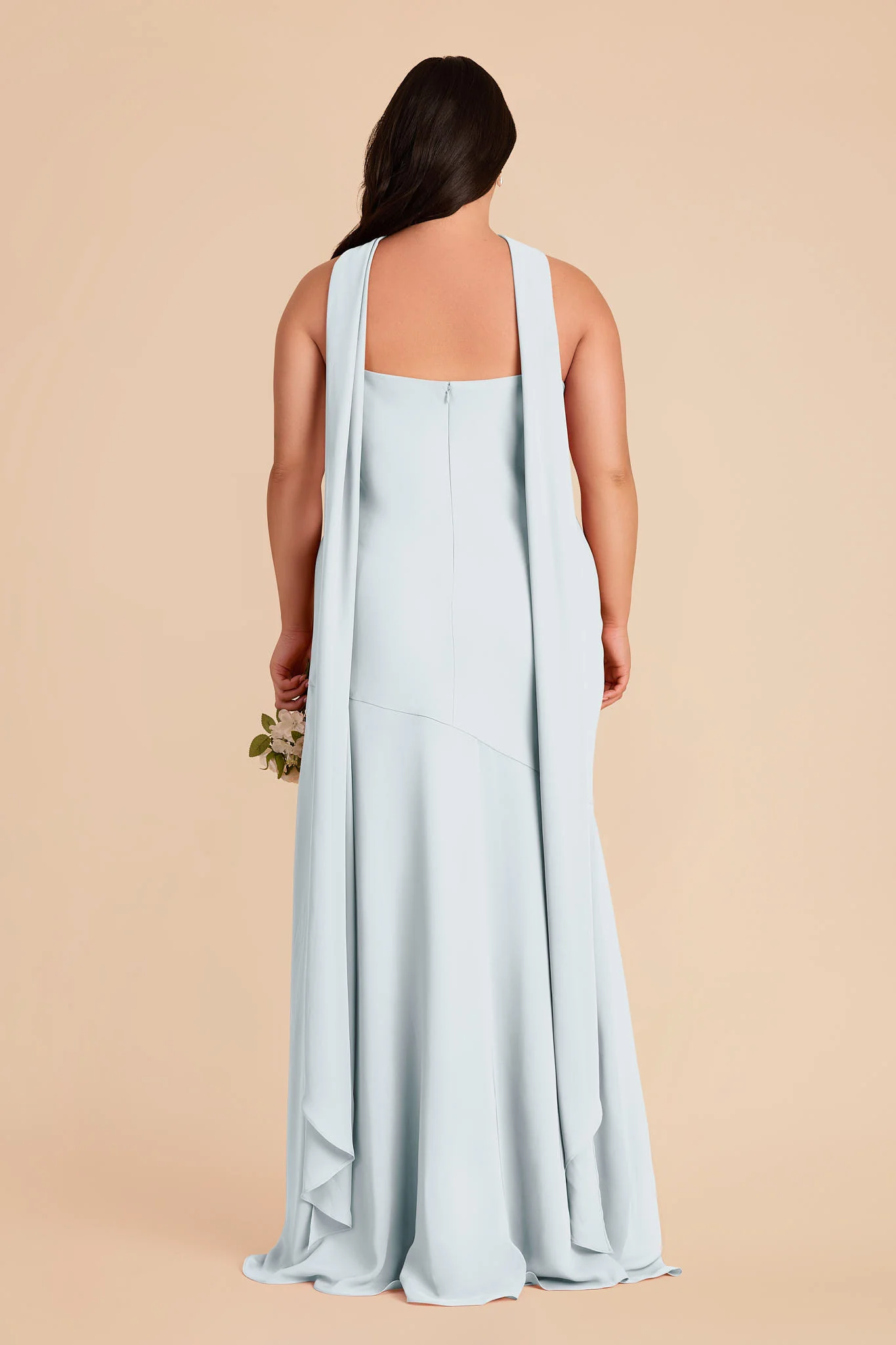 Eileen Chiffon Dress - Mist Blue - Image 9