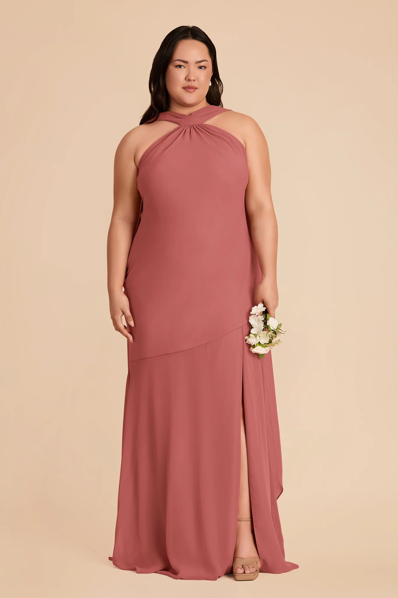 Eileen Chiffon Dress - Mulberry - Image 2
