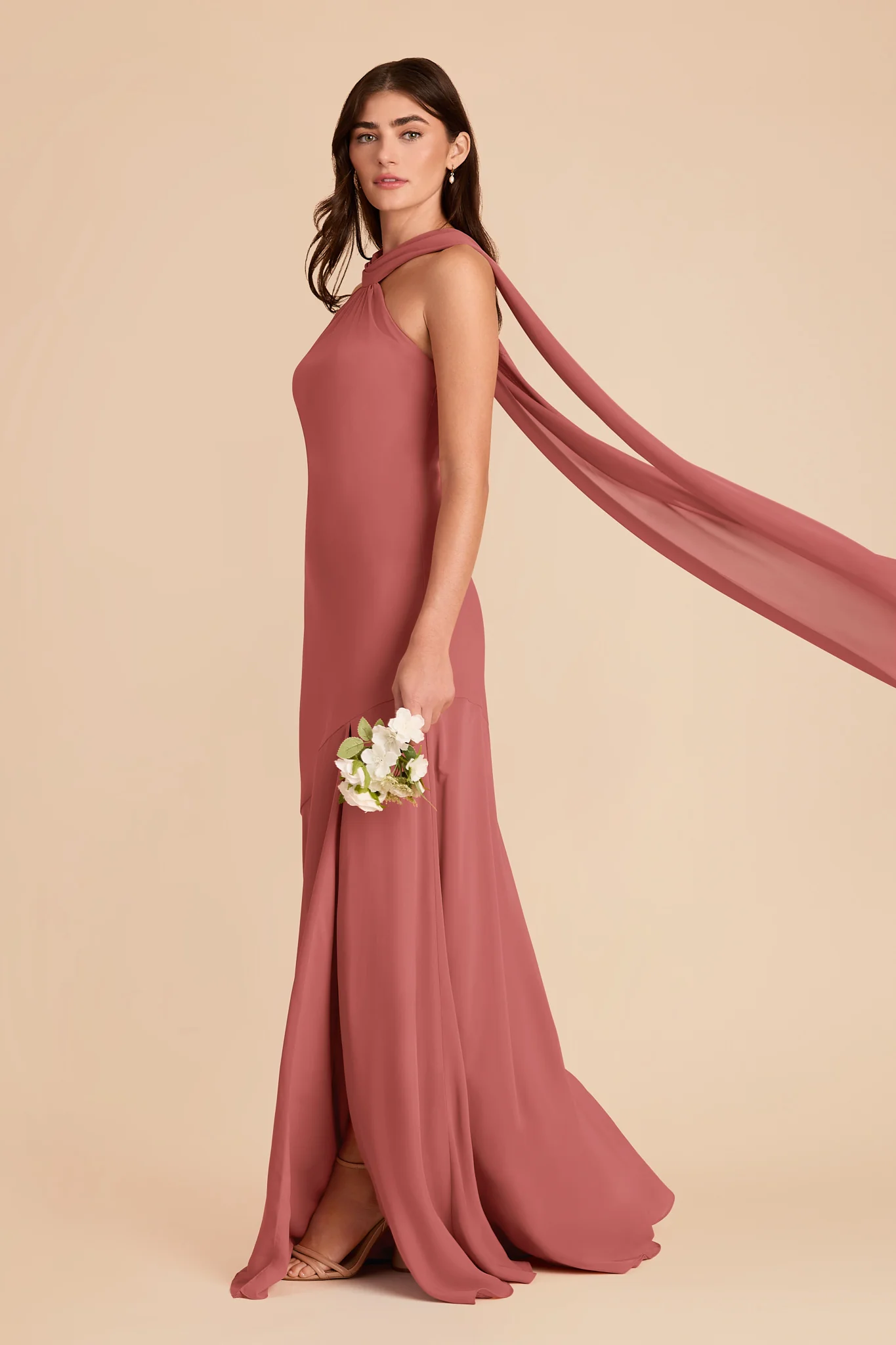 Eileen Chiffon Dress - Mulberry - Image 3