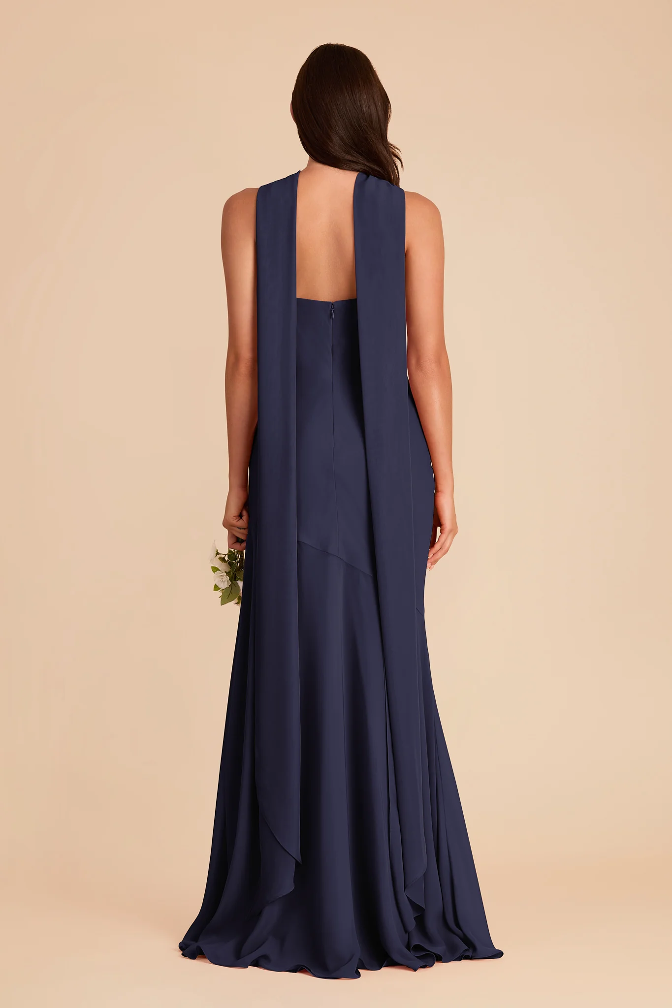 Eileen Chiffon Dress - Navy - Image 6