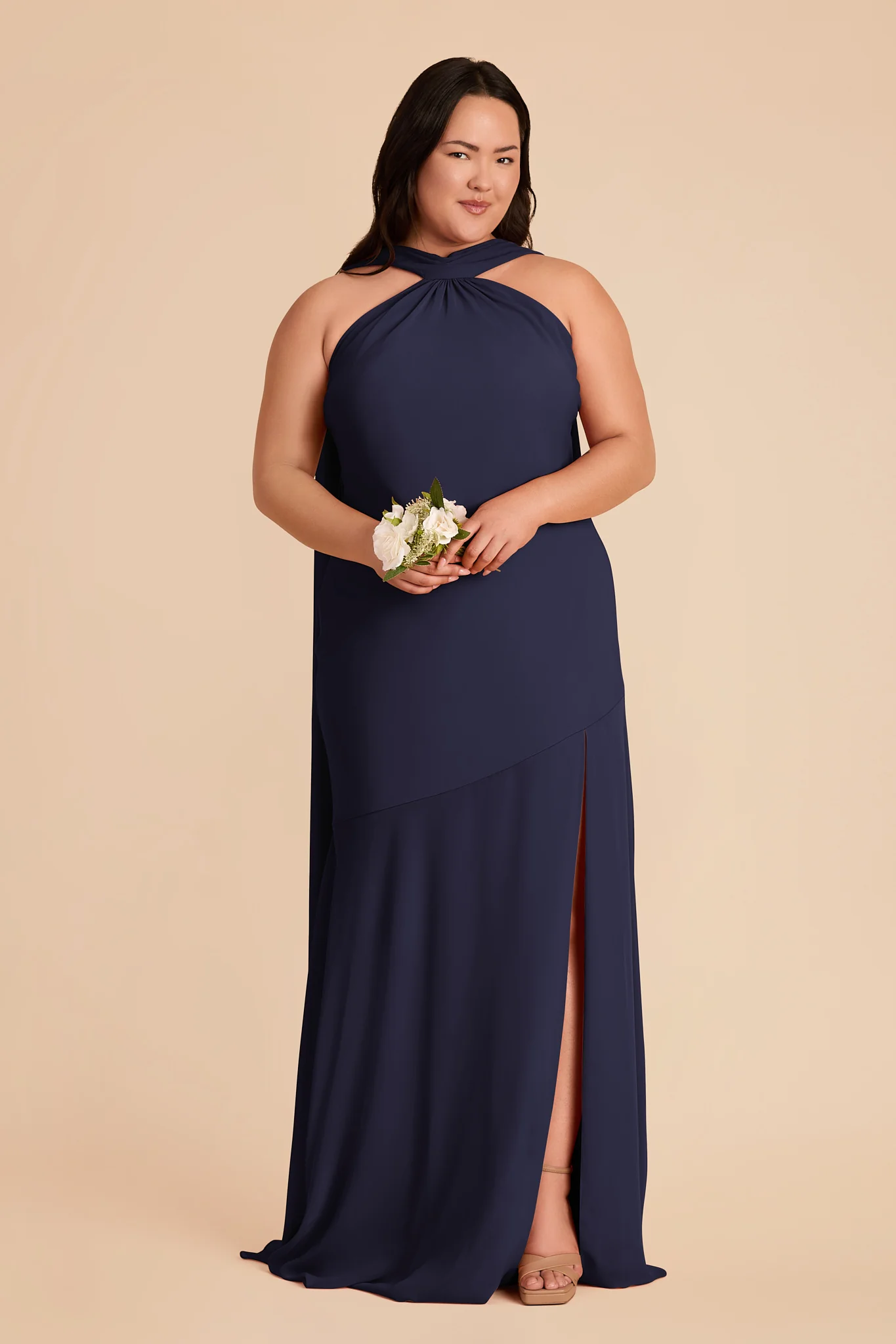 Eileen Chiffon Dress - Navy - Image 7