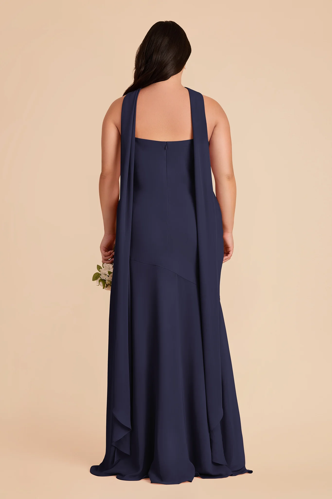 Eileen Chiffon Dress - Navy - Image 9