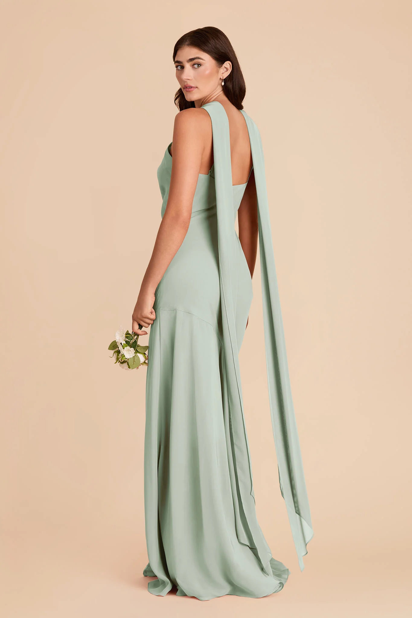 Eileen Chiffon Dress - Sage - Image 5