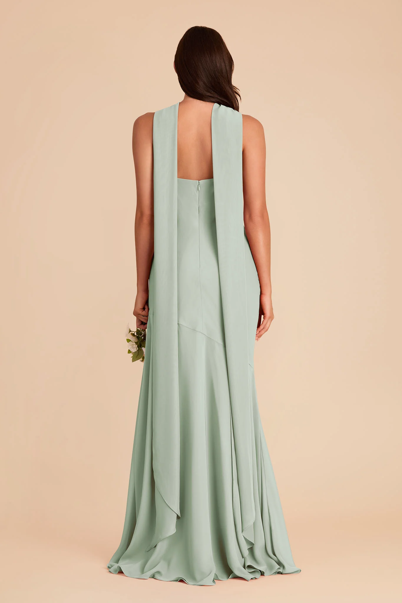 Eileen Chiffon Dress - Sage - Image 6