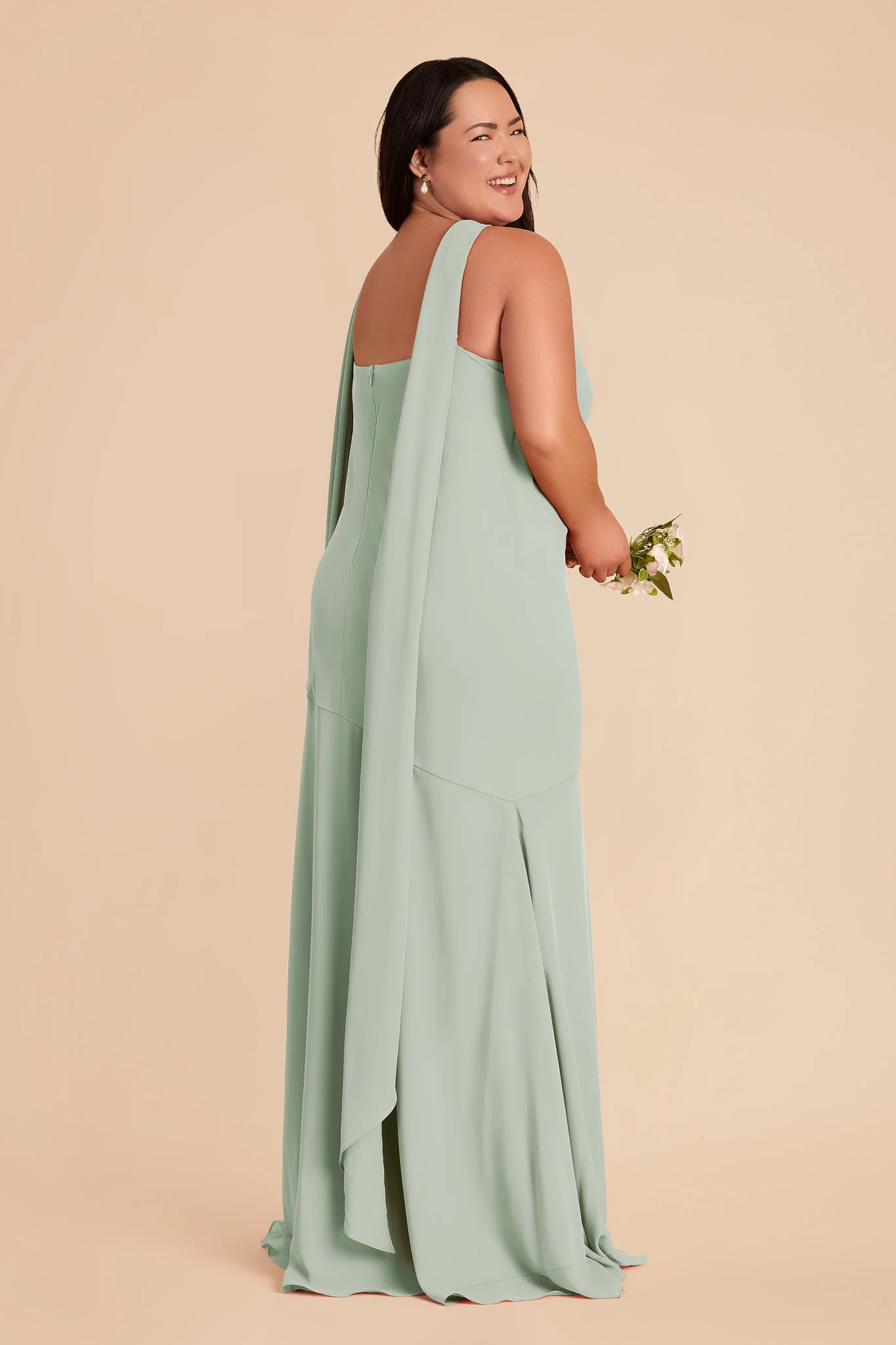 Eileen Chiffon Dress - Sage - Image 8