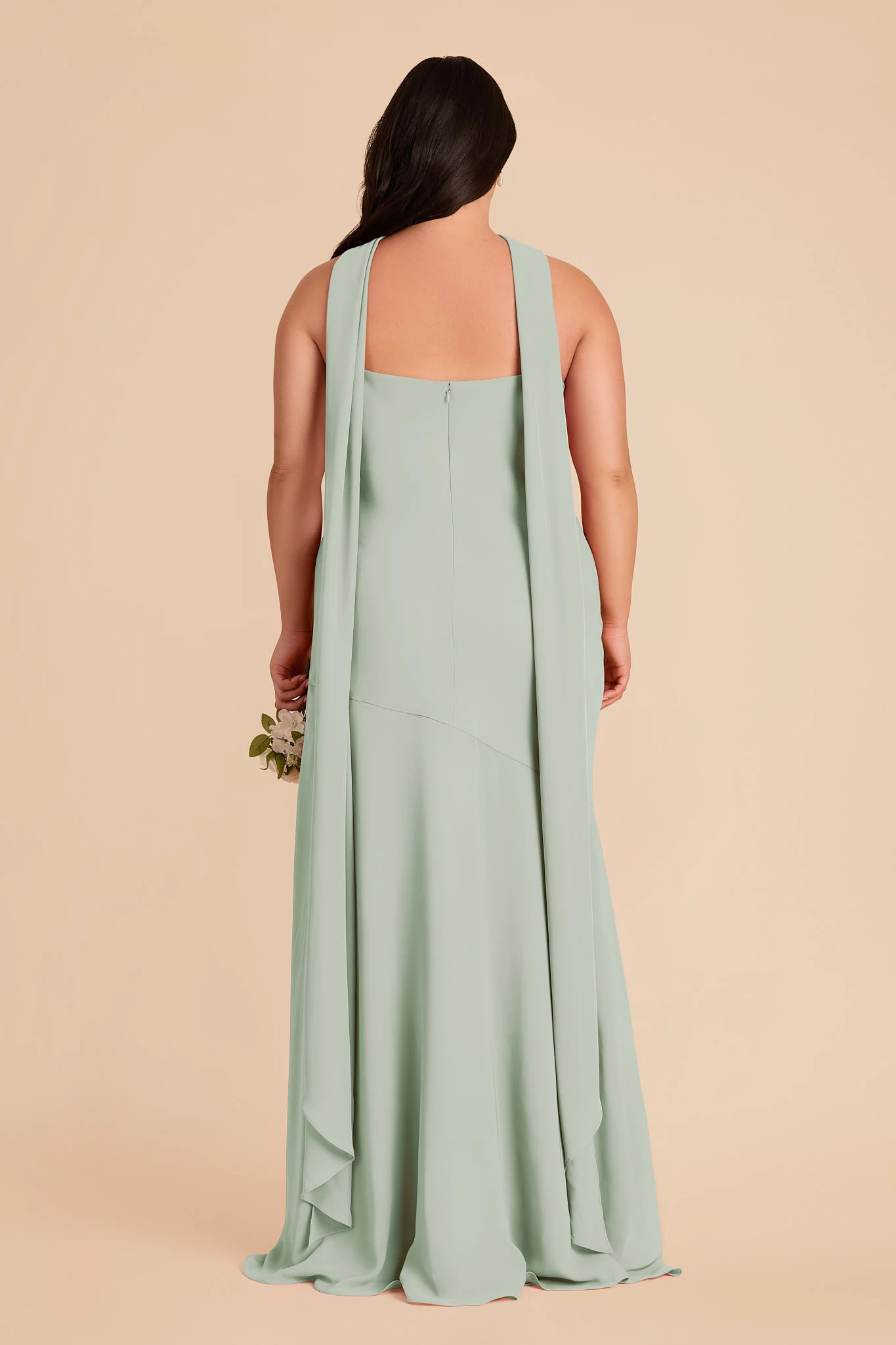 Eileen Chiffon Dress - Sage - Image 9