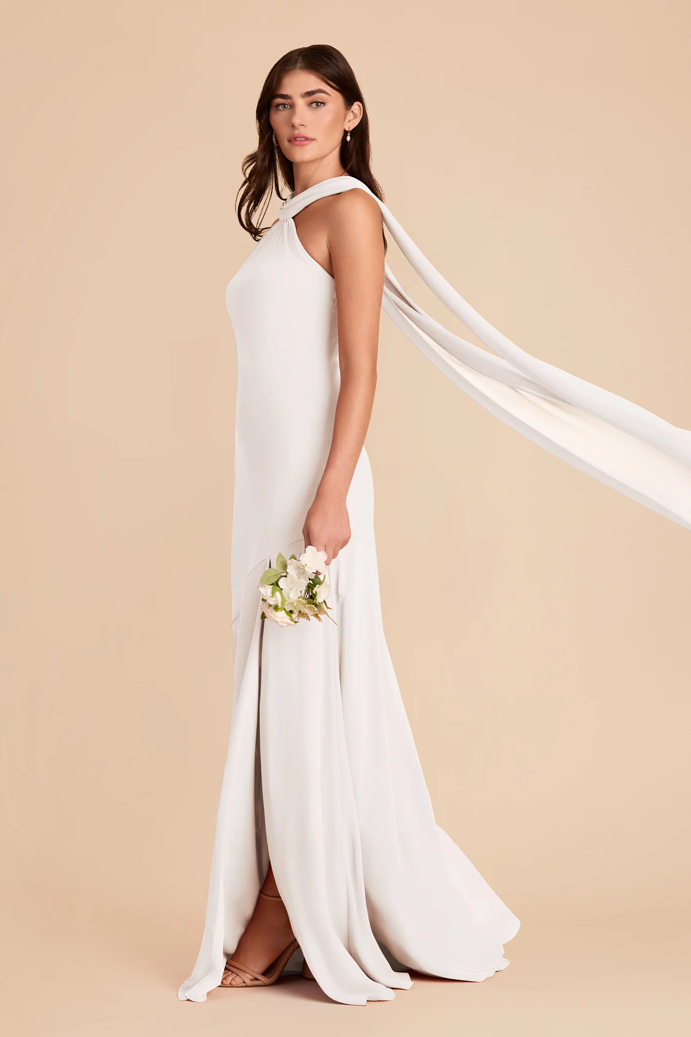 Eileen Chiffon Dress - White - Image 3