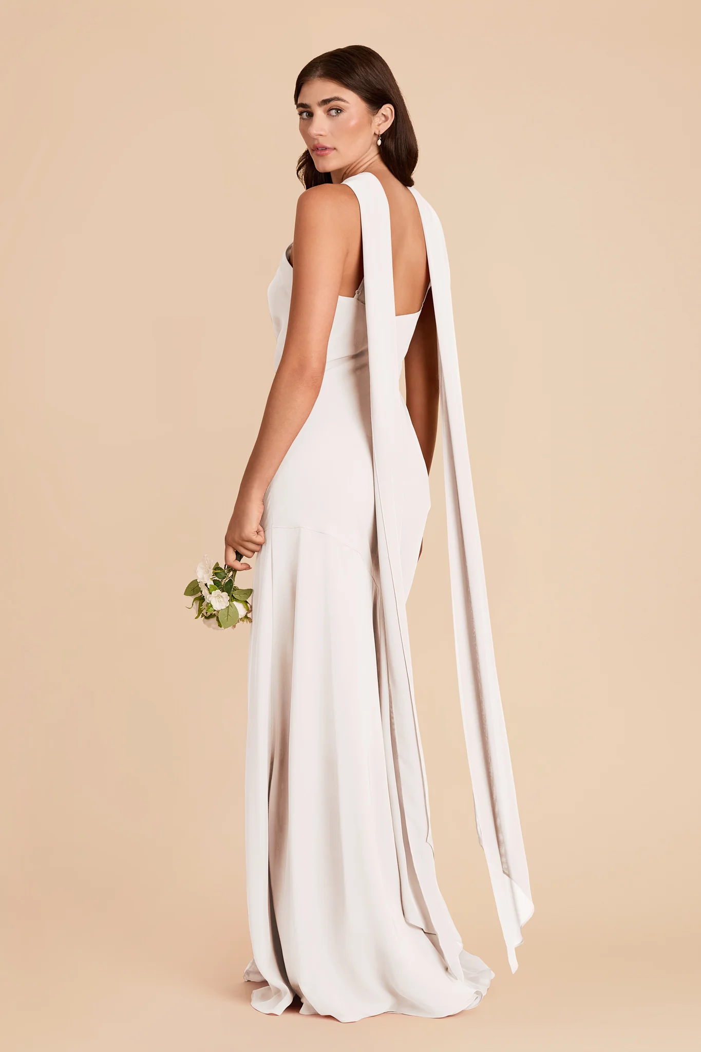 Eileen Chiffon Dress - White - Image 5