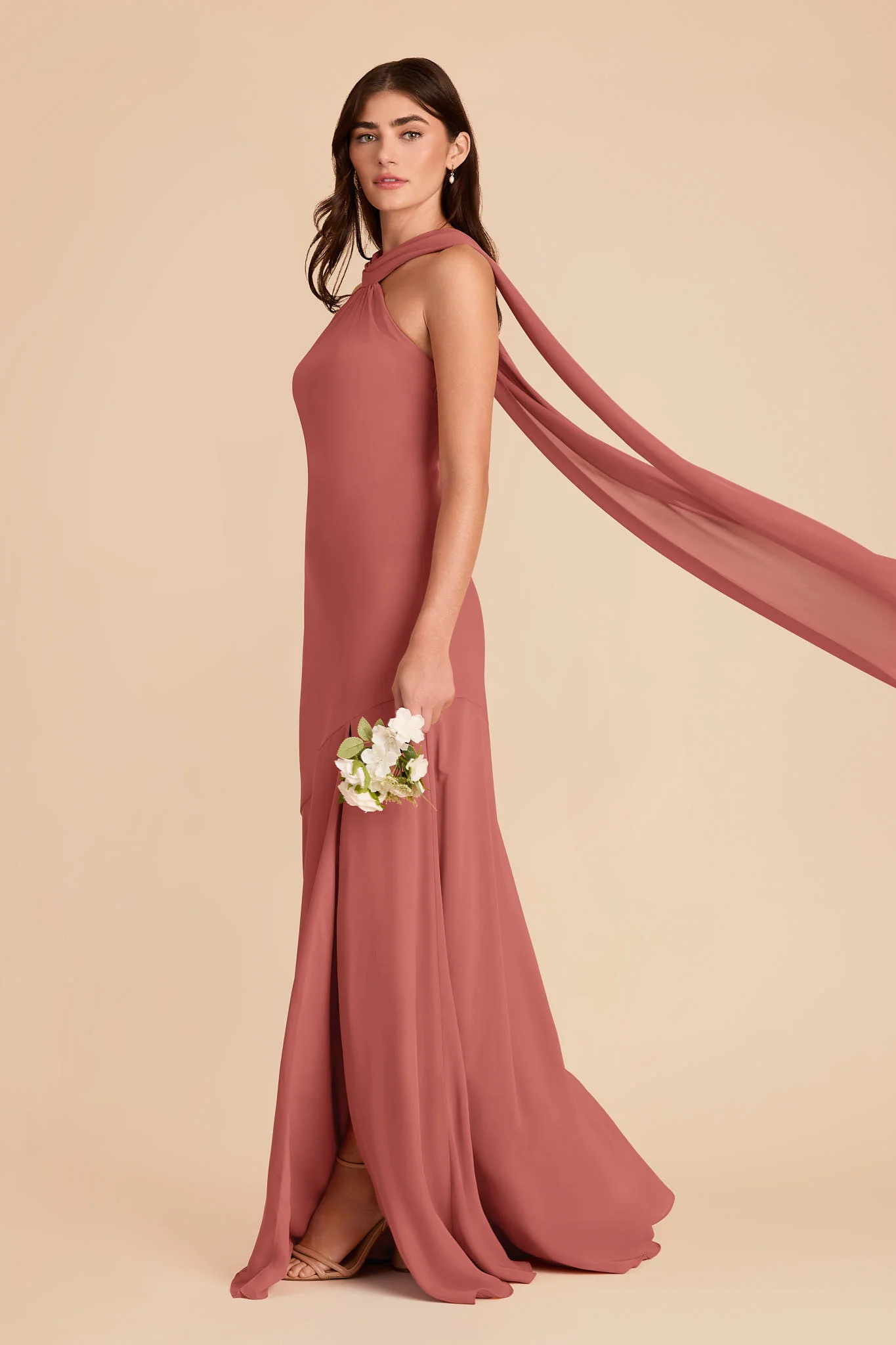 Eileen Chiffon Dress - Wild Rose - Image 4