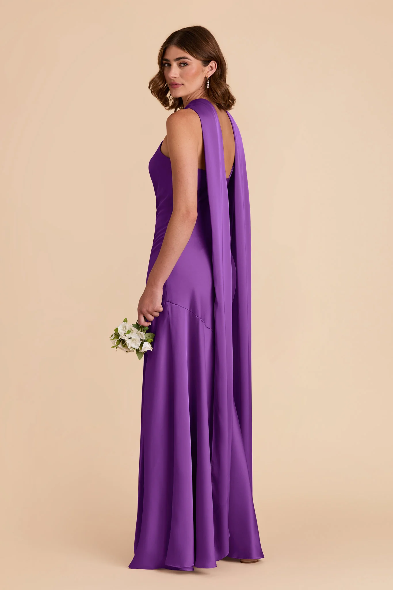 Eileen Matte Satin Dress - Amethyst - Image 5
