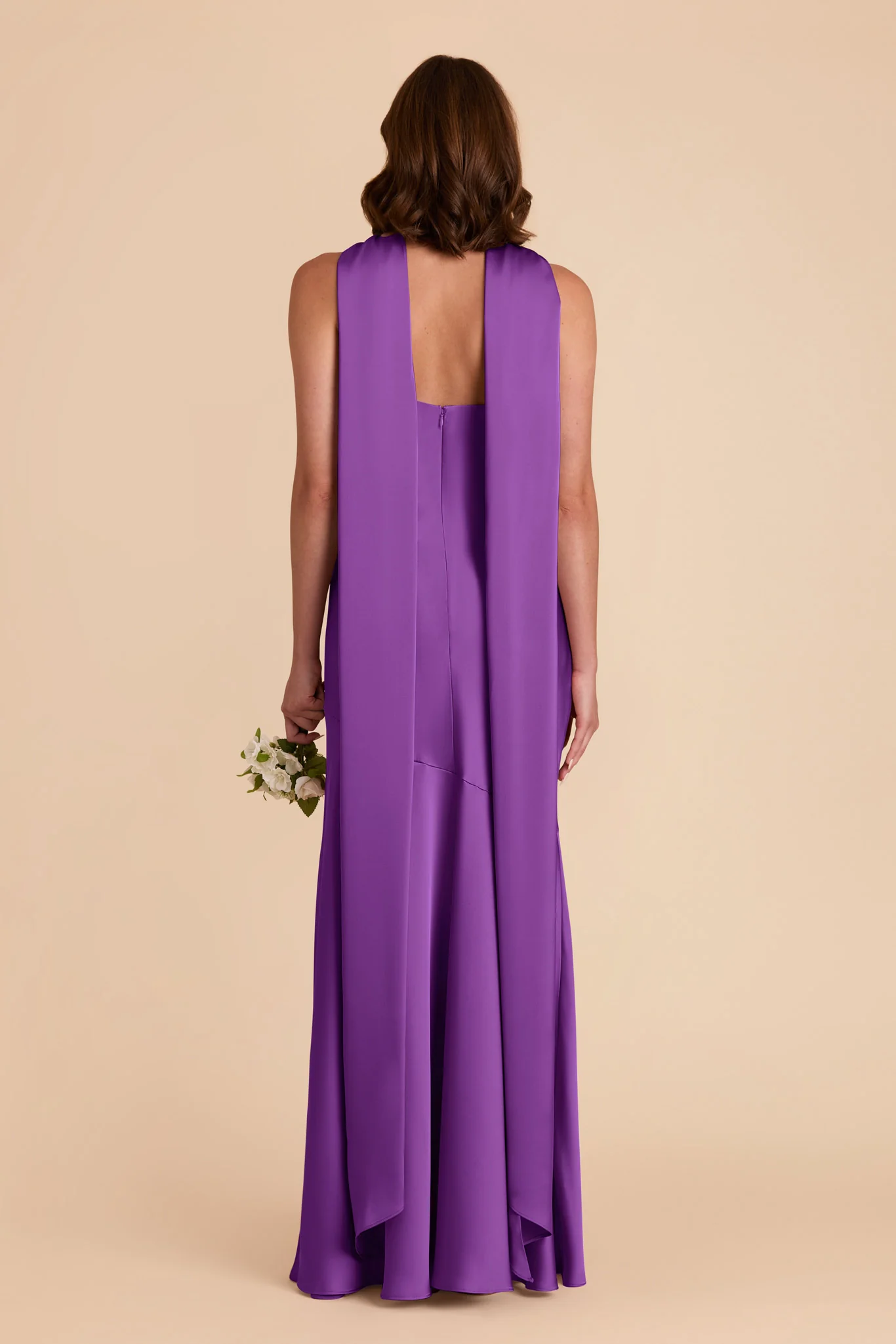 Eileen Matte Satin Dress - Amethyst - Image 6