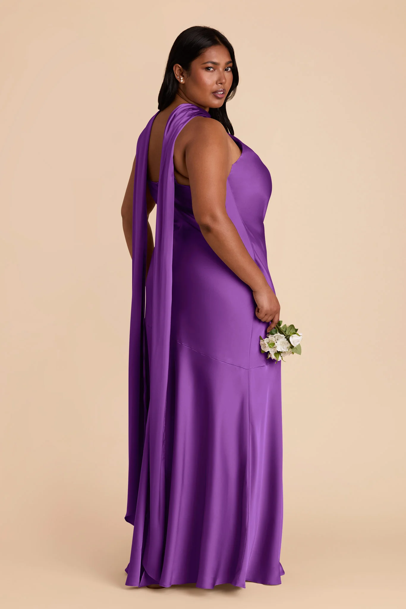 Eileen Matte Satin Dress - Amethyst - Image 8