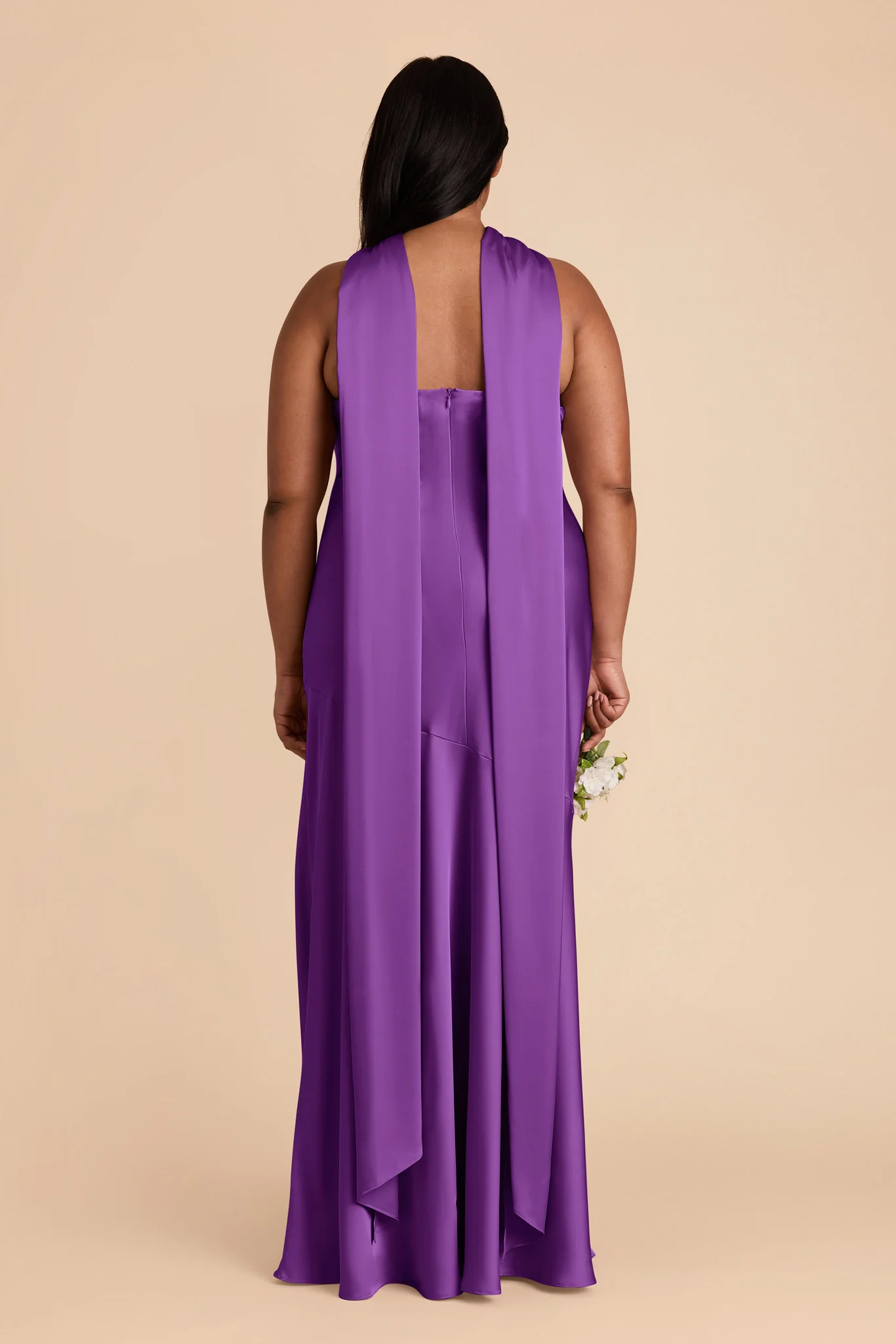Eileen Matte Satin Dress - Amethyst - Image 9