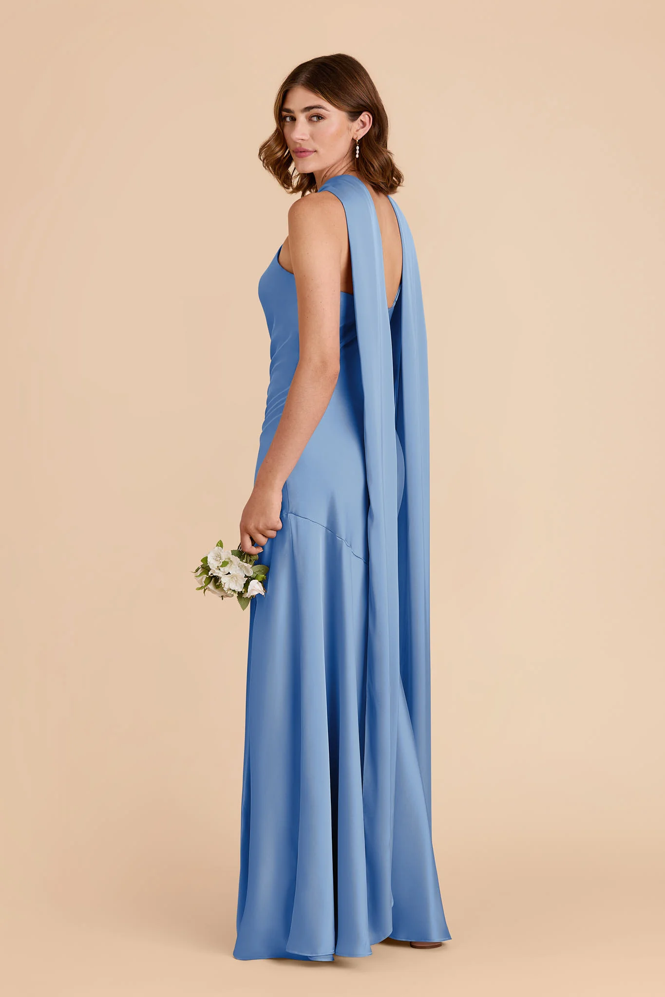 Eileen Matte Satin Dress - Bluebell - Image 4