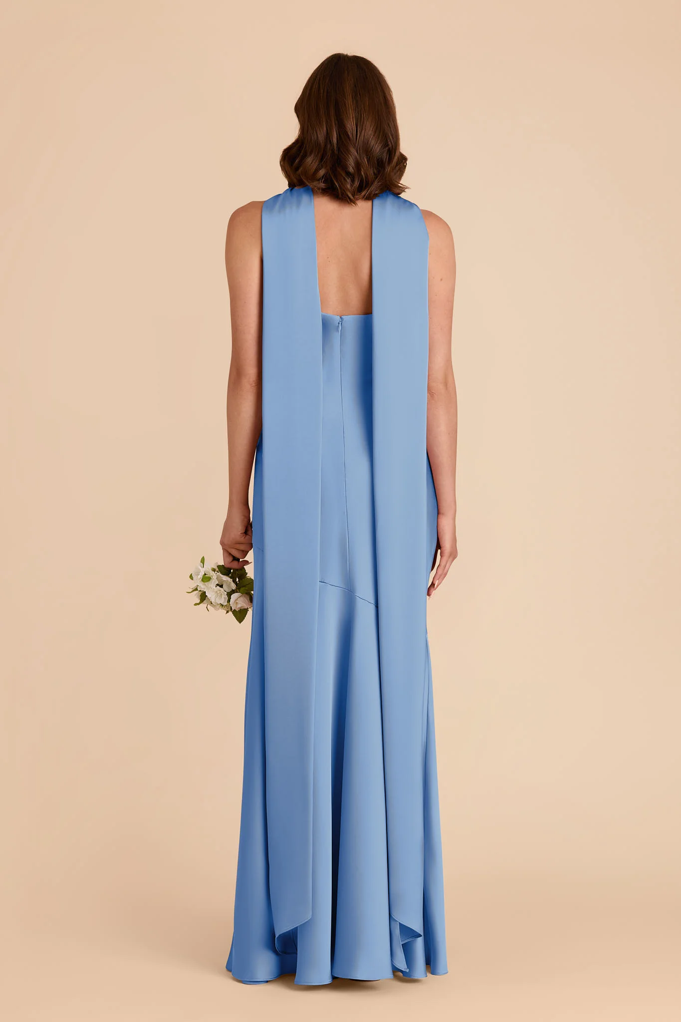 Eileen Matte Satin Dress - Bluebell - Image 5