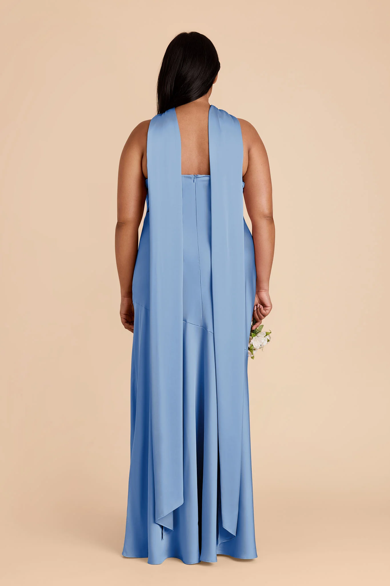 Eileen Matte Satin Dress - Bluebell - Image 7
