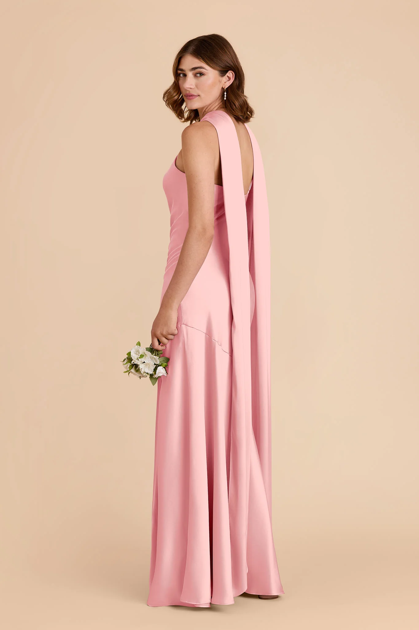 Eileen Matte Satin Dress - Bubblegum Pink - Image 3