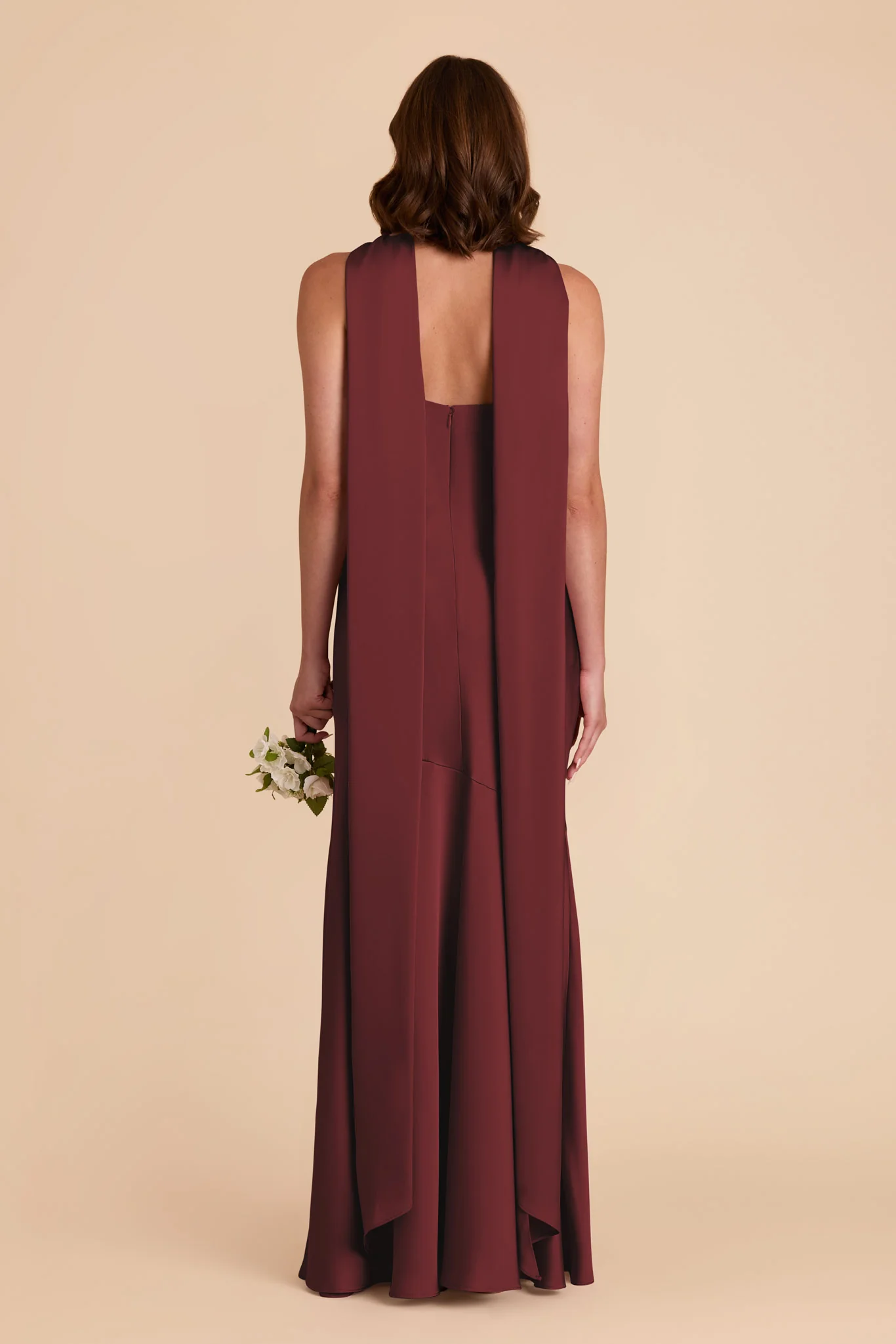 Eileen Matte Satin Dress - Cabernet - Image 6