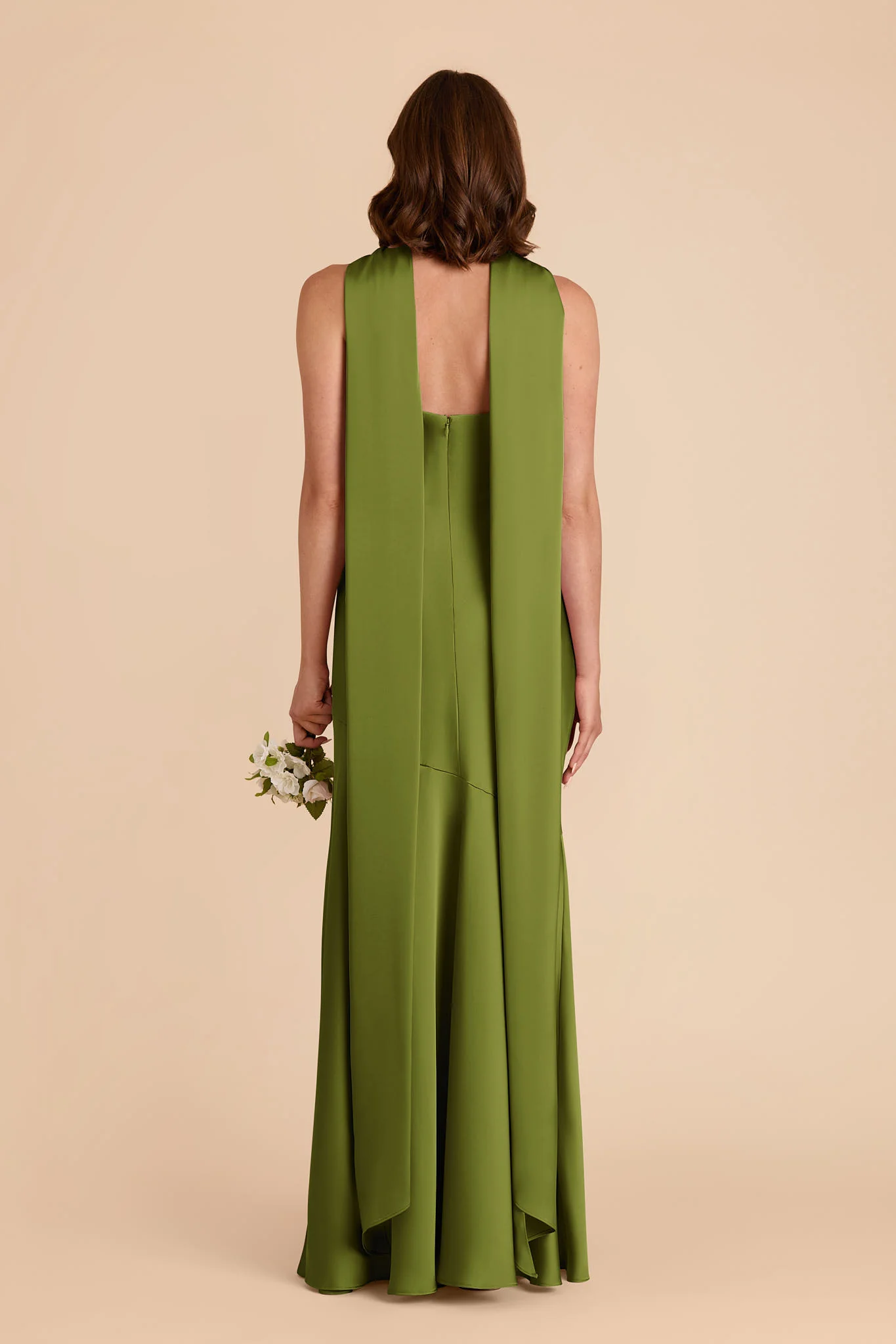 Eileen Matte Satin Dress - Cactus - Image 5