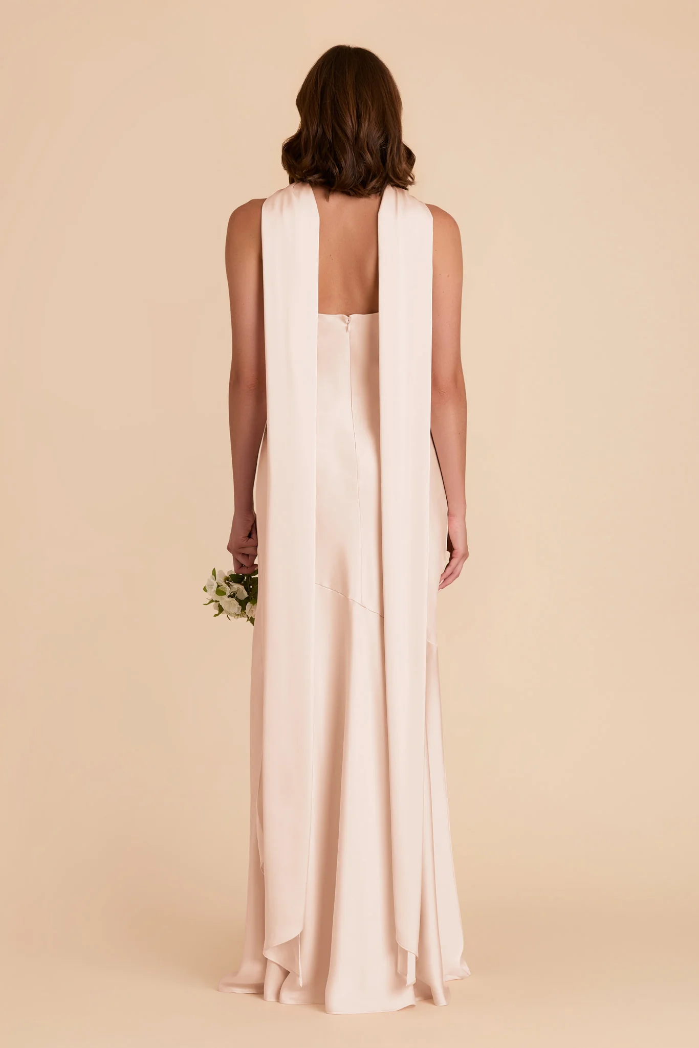 Eileen Matte Satin Dress - Champagne - Image 6