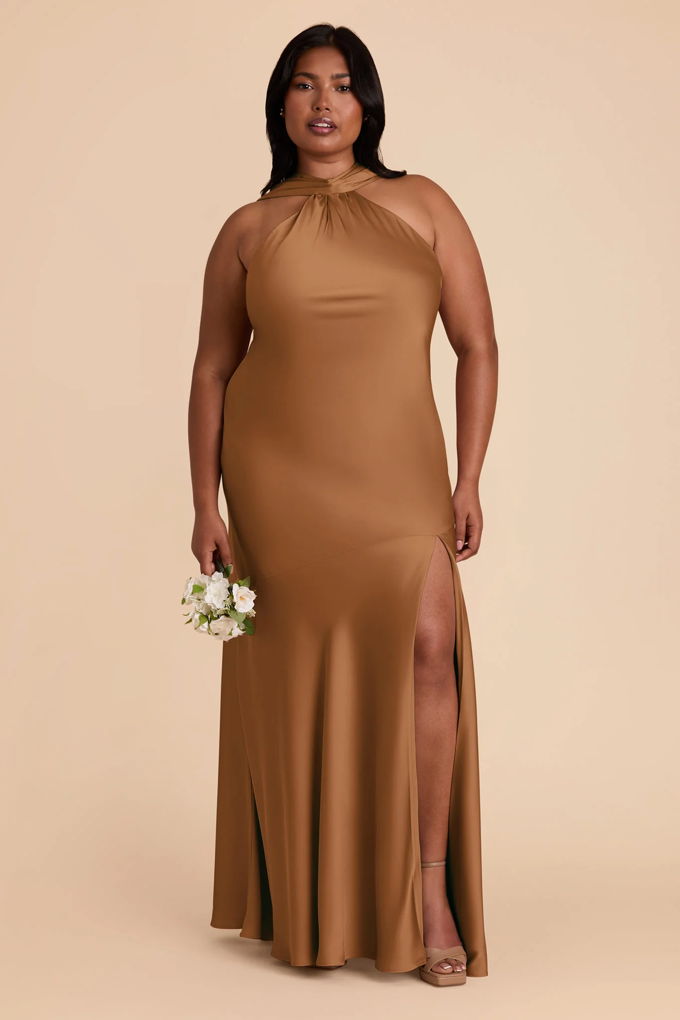 Eileen Matte Satin Dress - Copper - Image 7