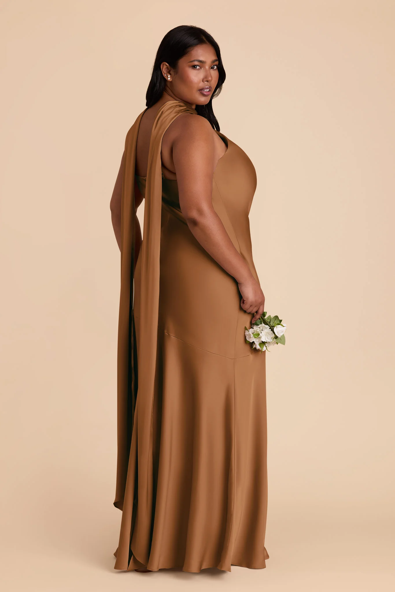 Eileen Matte Satin Dress - Copper - Image 8