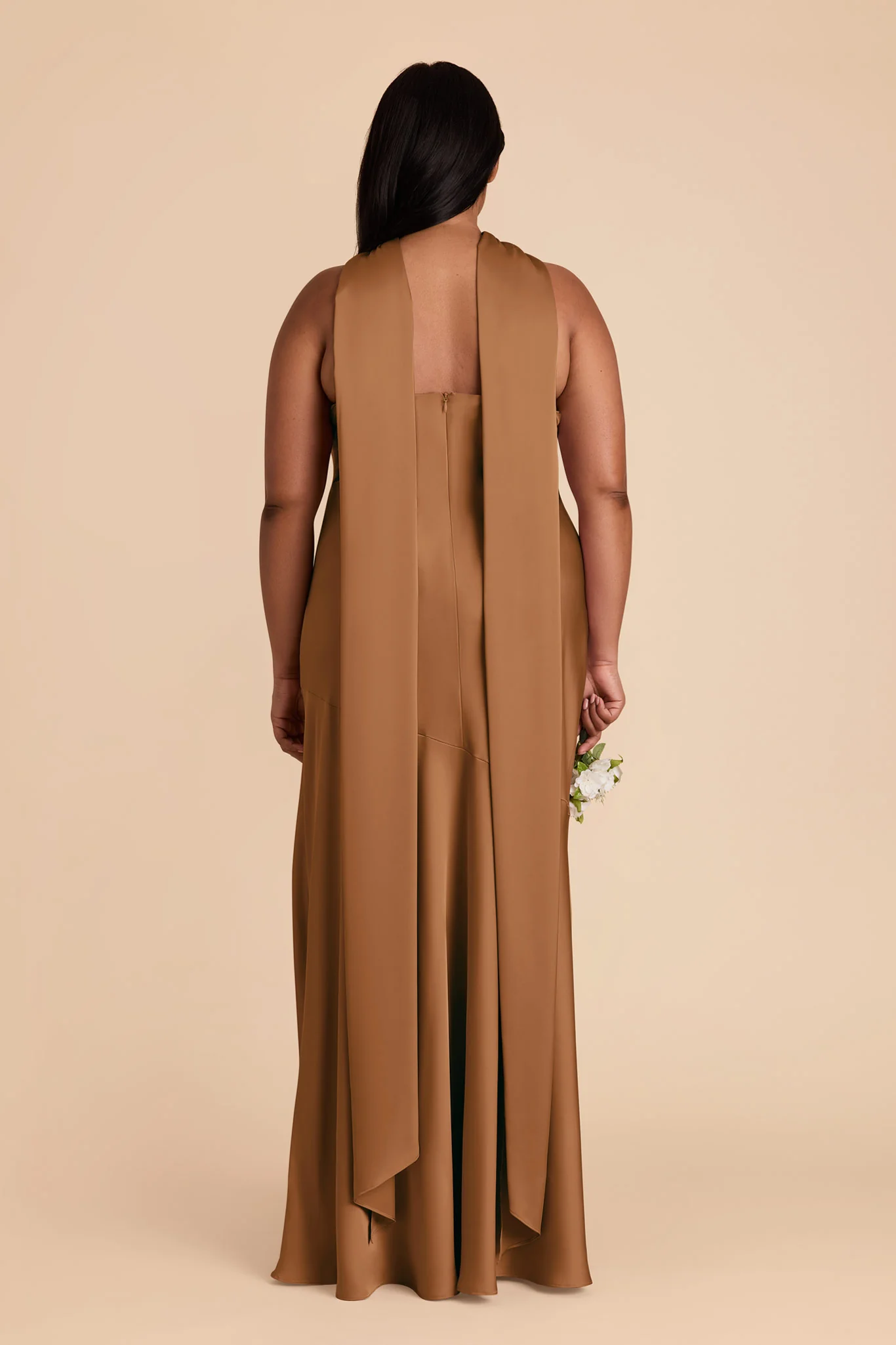 Eileen Matte Satin Dress - Copper - Image 9