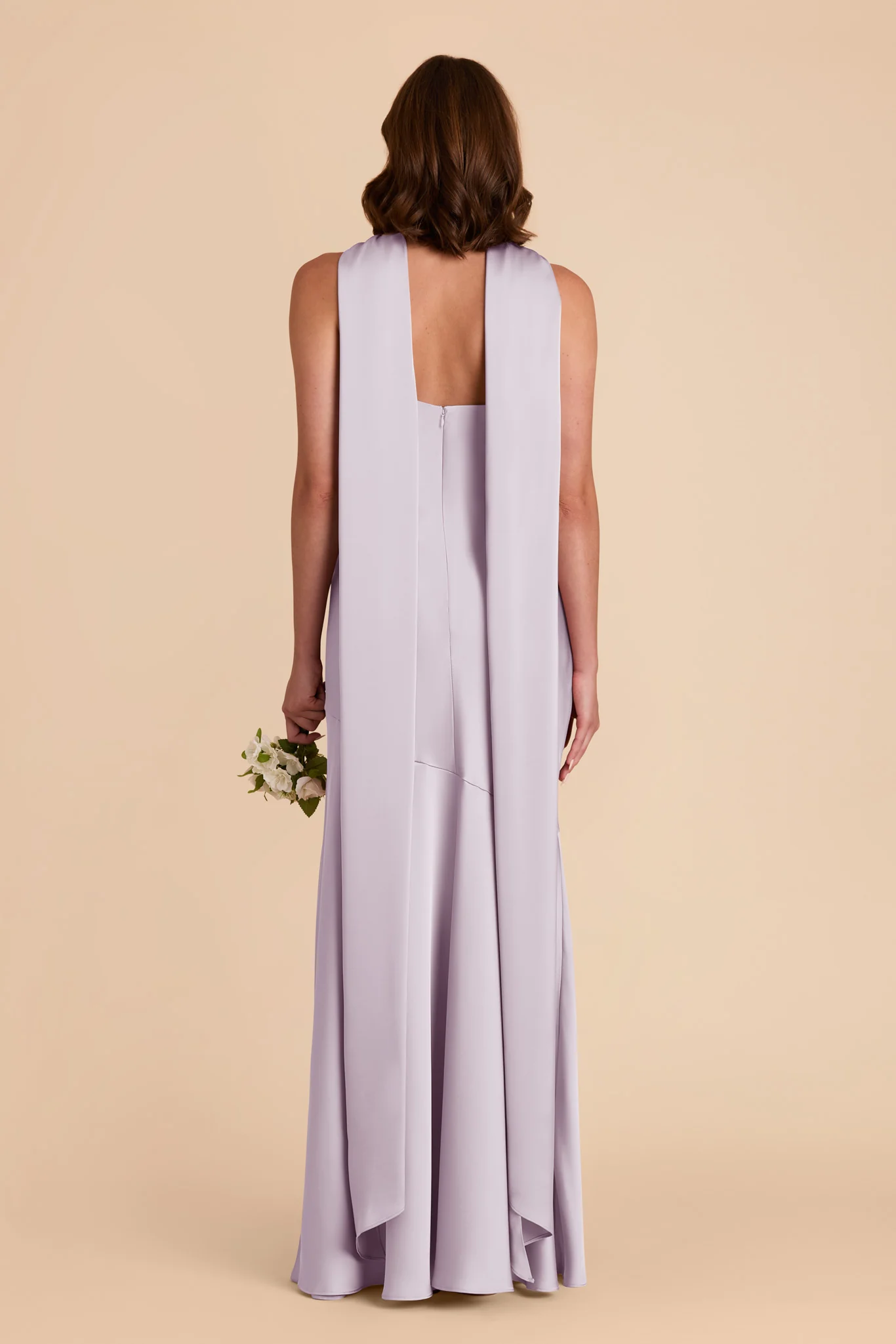 Eileen Matte Satin Dress - Dusty Lilac - Image 6