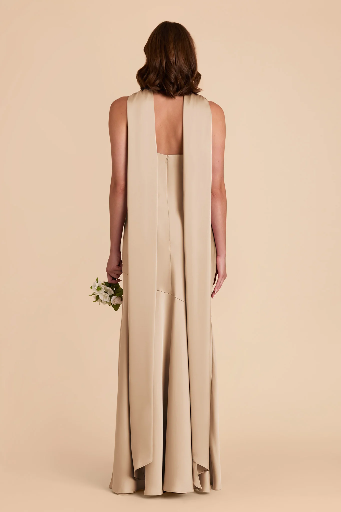 Eileen Matte Satin Dress - Gold - Image 6