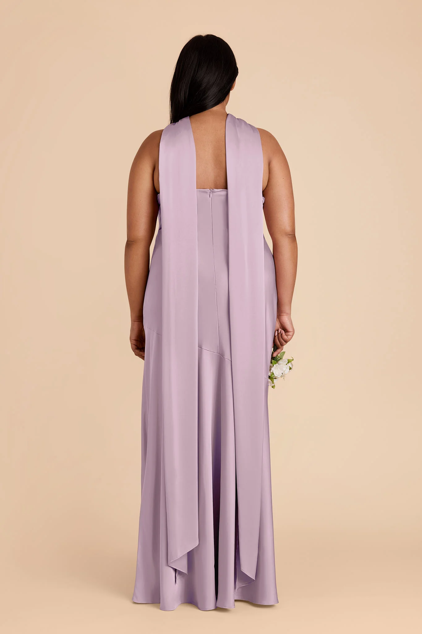 Eileen Matte Satin Dress - Lavender - Image 14