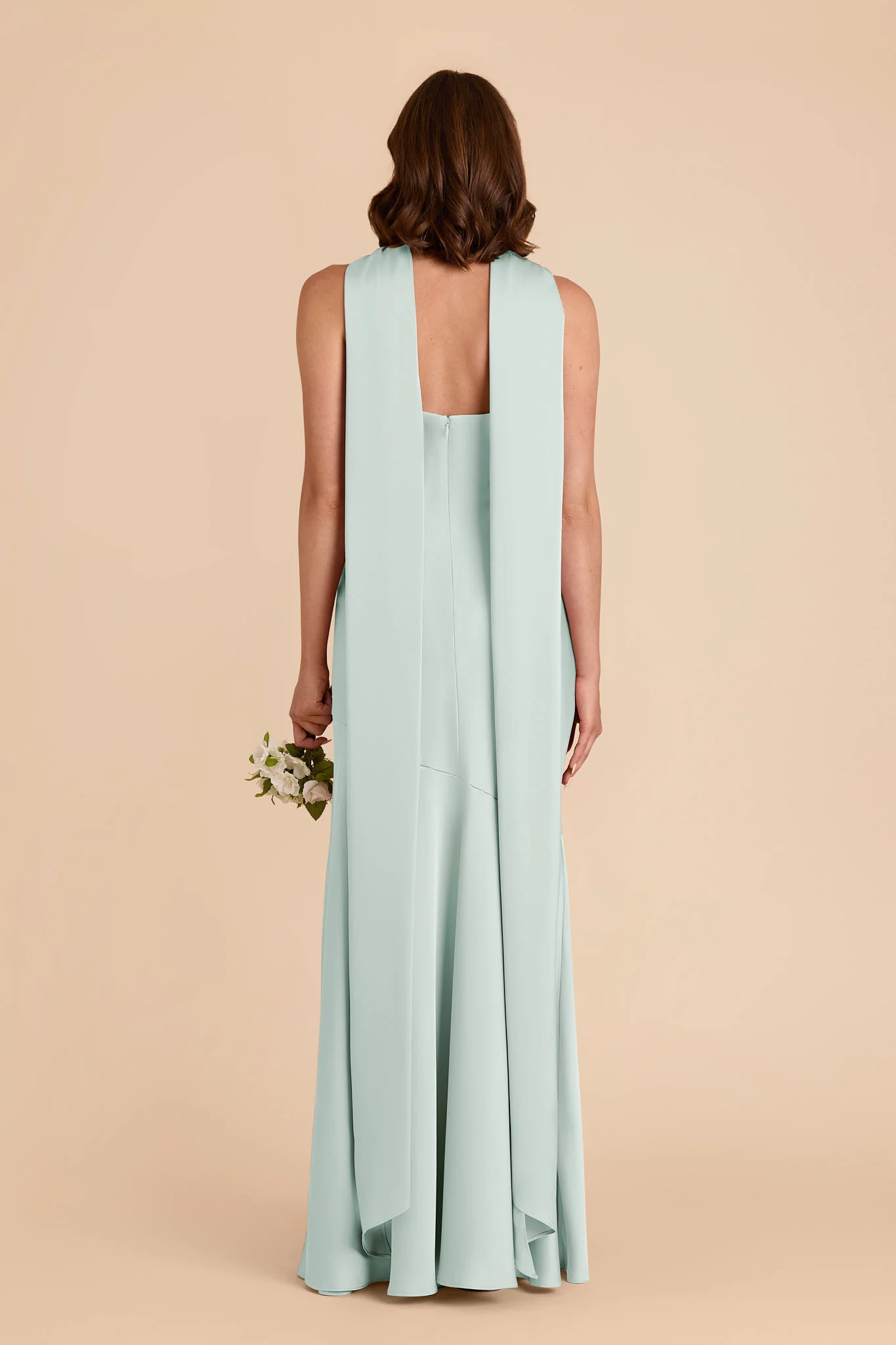Eileen Matte Satin Dress - Mint - Image 8