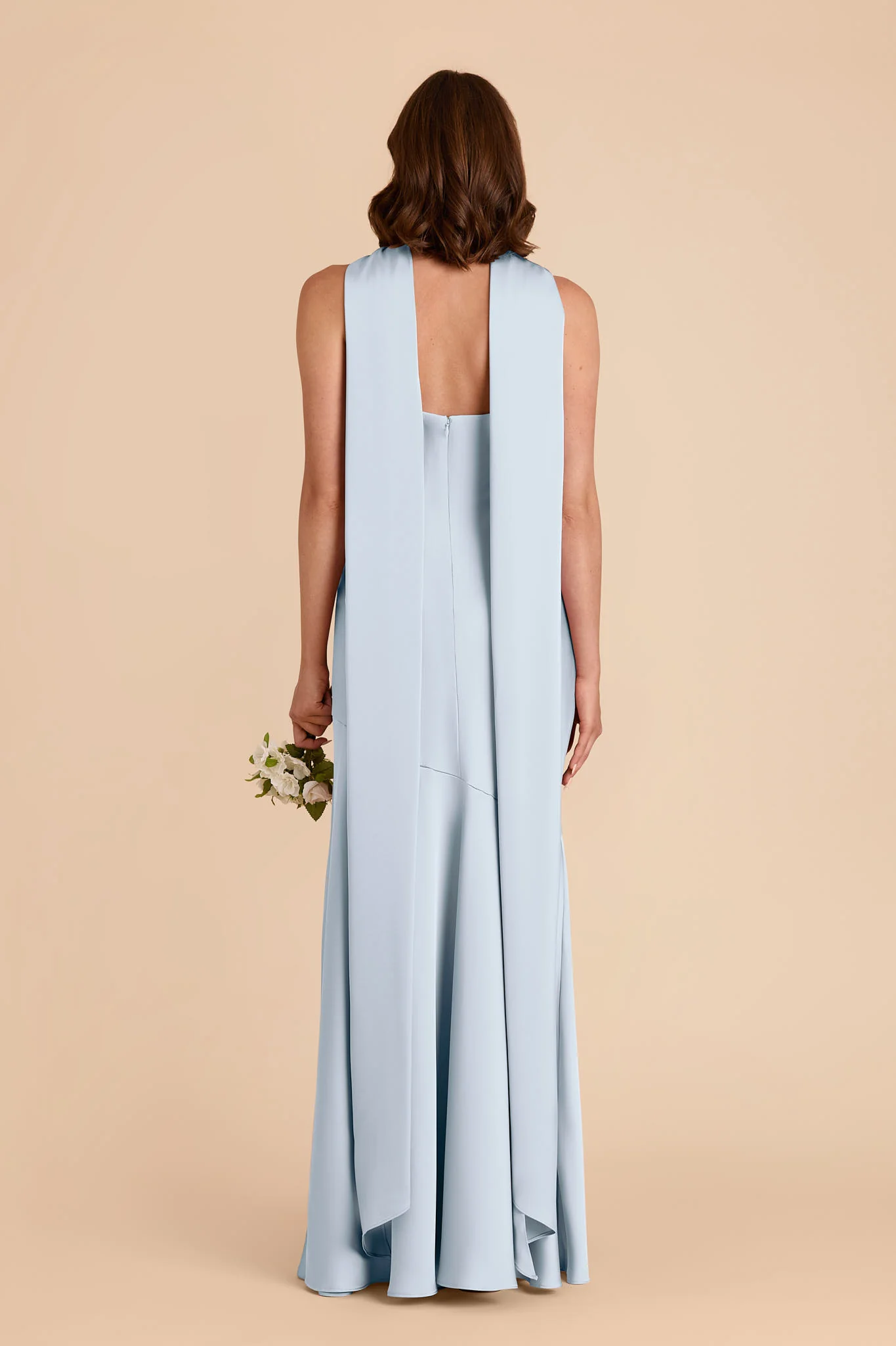 Eileen Matte Satin Dress - Mist Blue - Image 8
