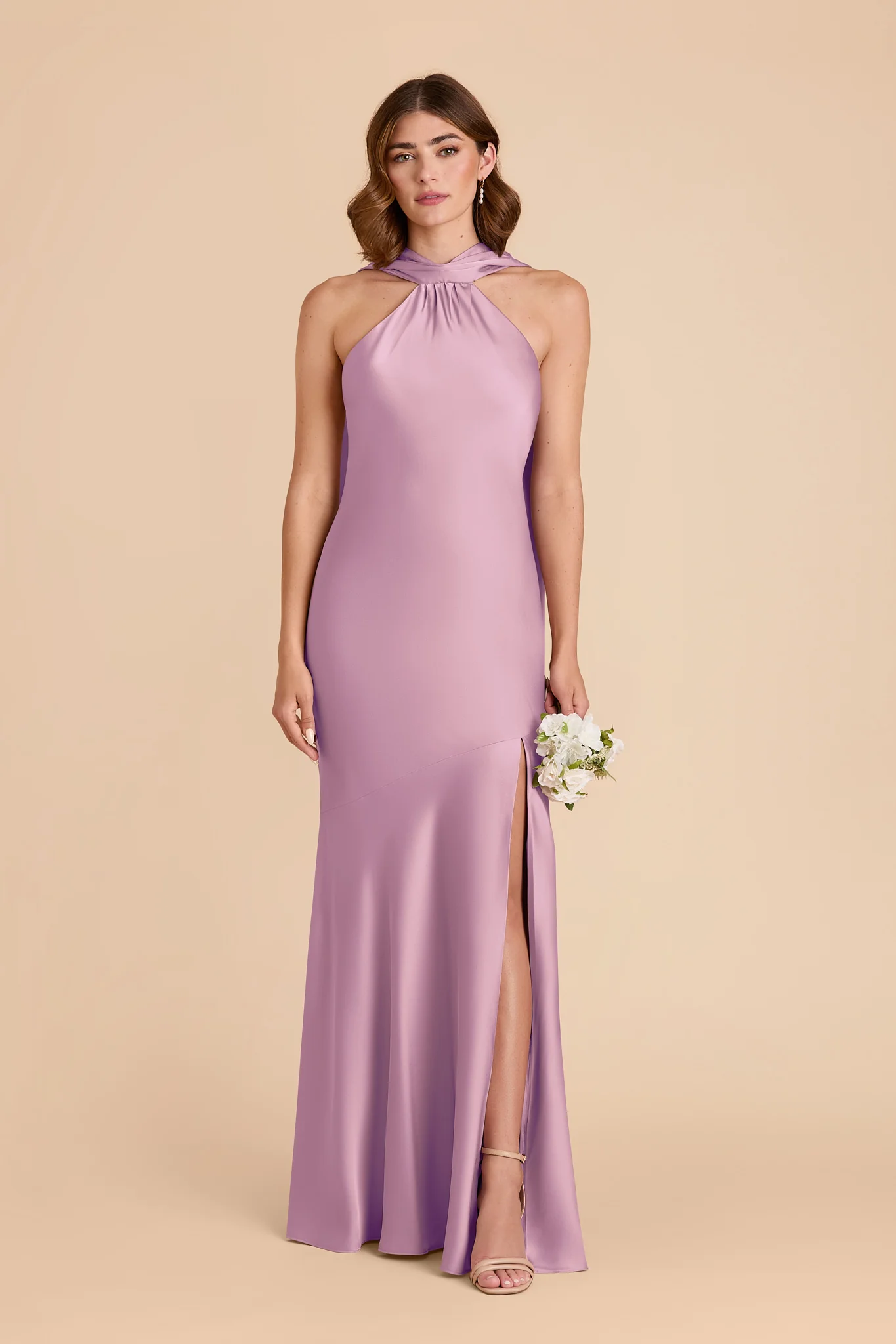 Eileen Matte Satin Dress - Orchid