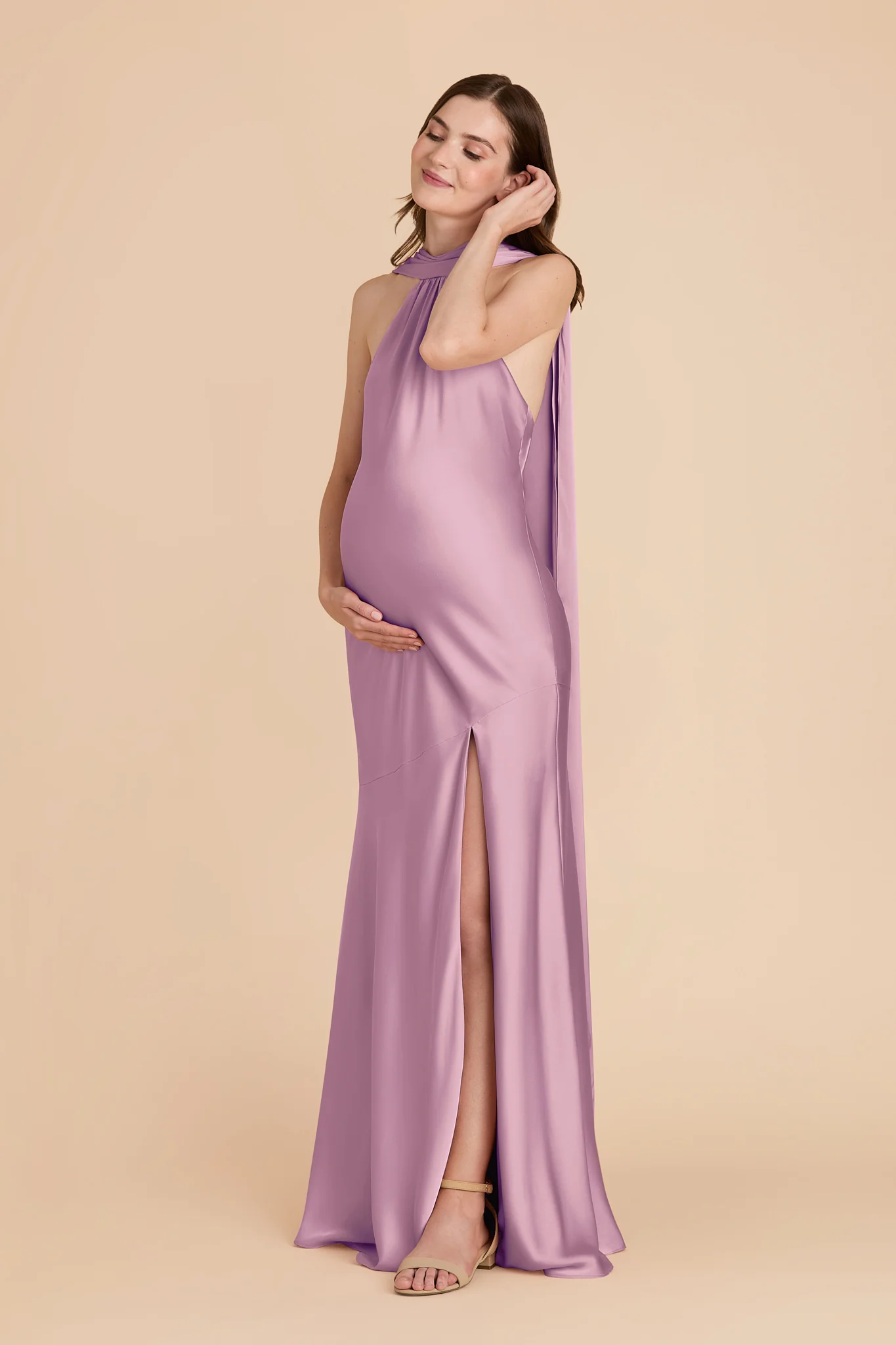 Eileen Matte Satin Dress - Orchid - Image 10