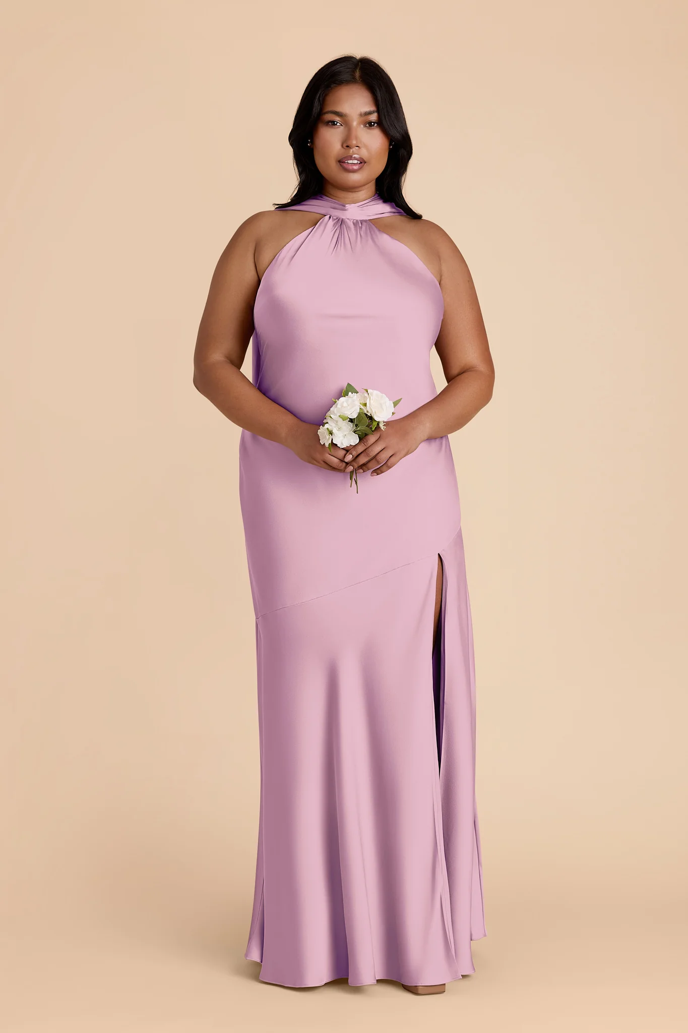 Eileen Matte Satin Dress - Orchid - Image 6