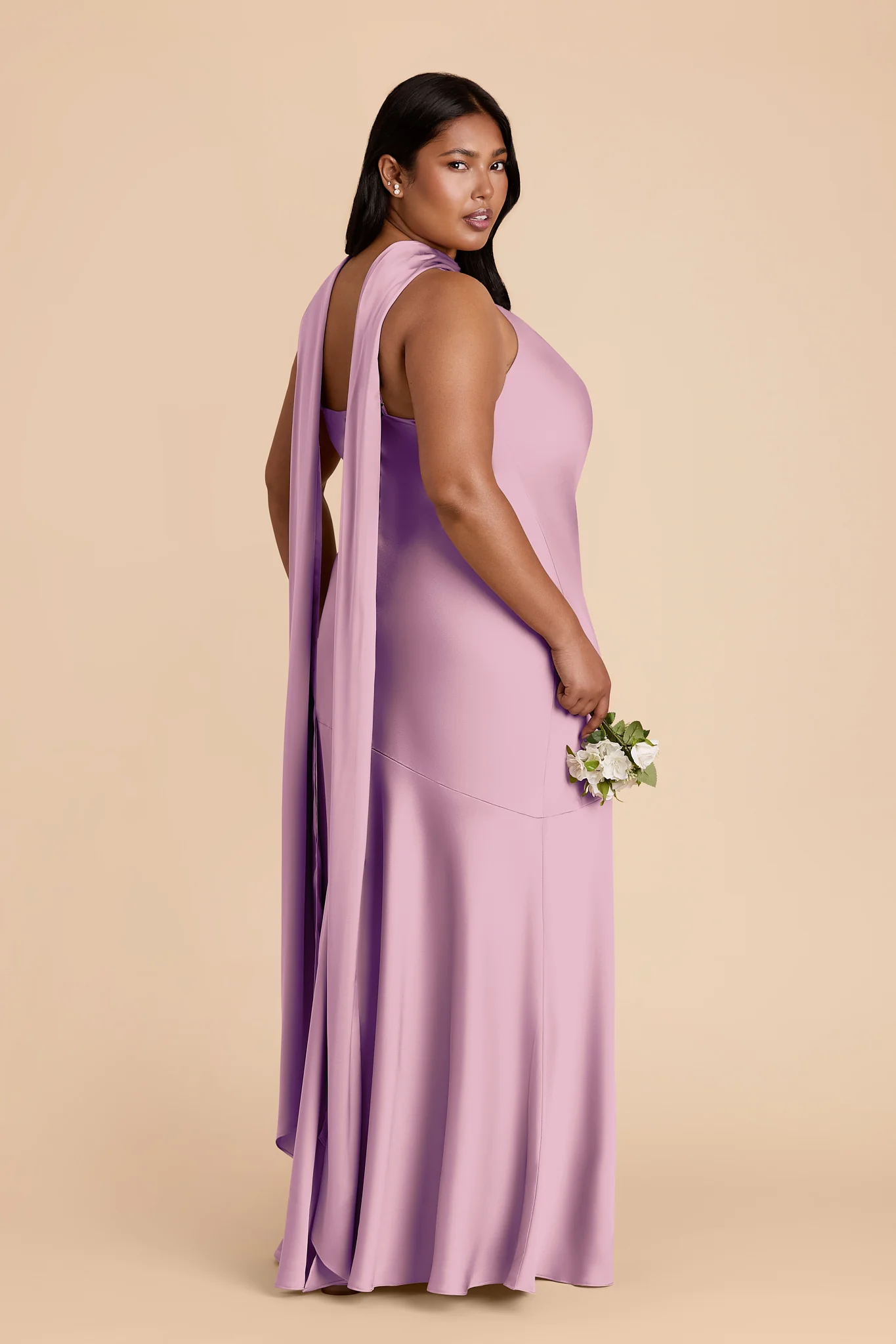 Eileen Matte Satin Dress - Orchid - Image 7