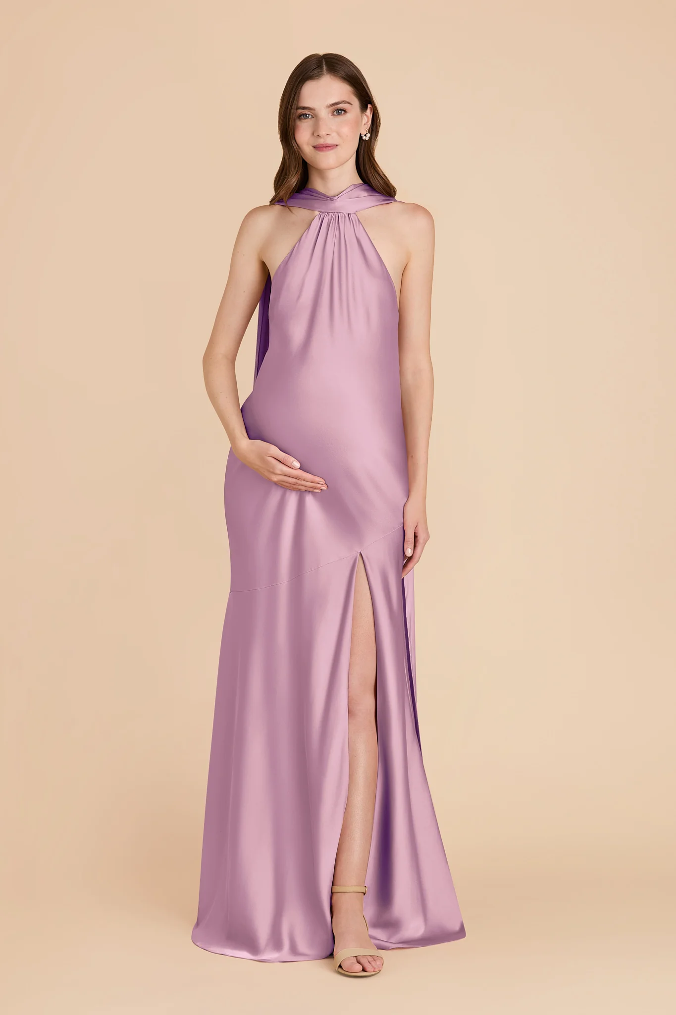 Eileen Matte Satin Dress - Orchid - Image 9