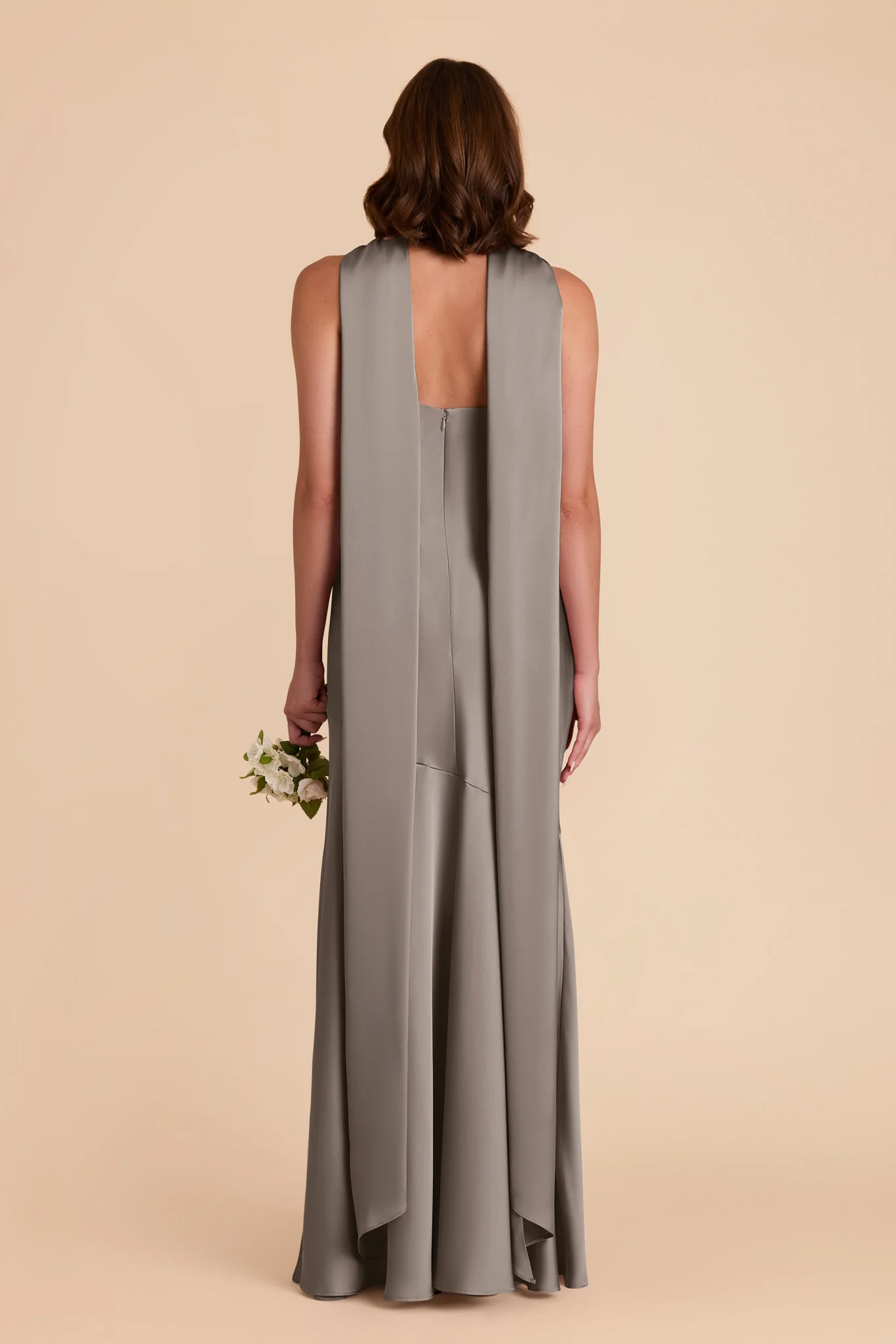 Eileen Matte Satin Dress - Quartz - Image 6