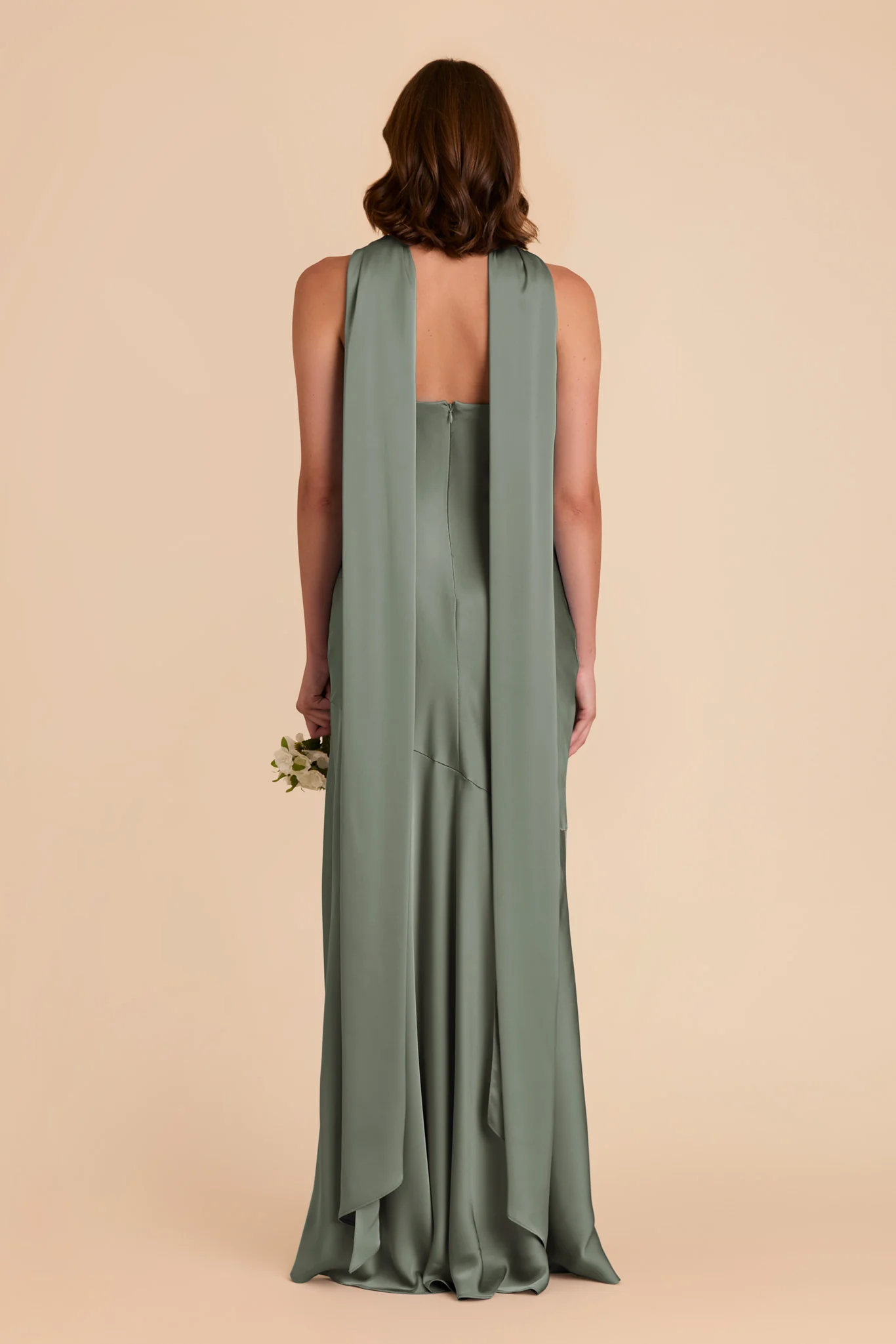 Eileen Matte Satin Dress - Sea Glass - Image 6