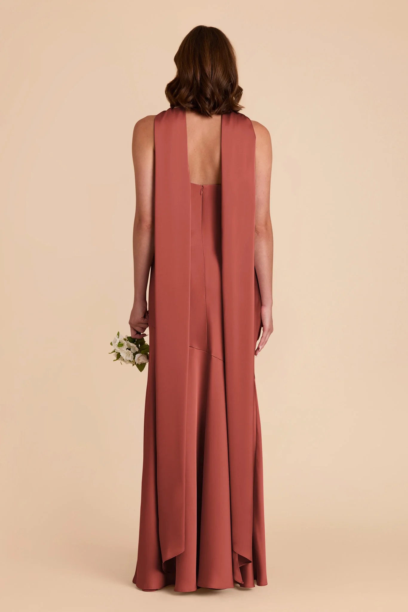 Eileen Matte Satin Dress - Spice - Image 6