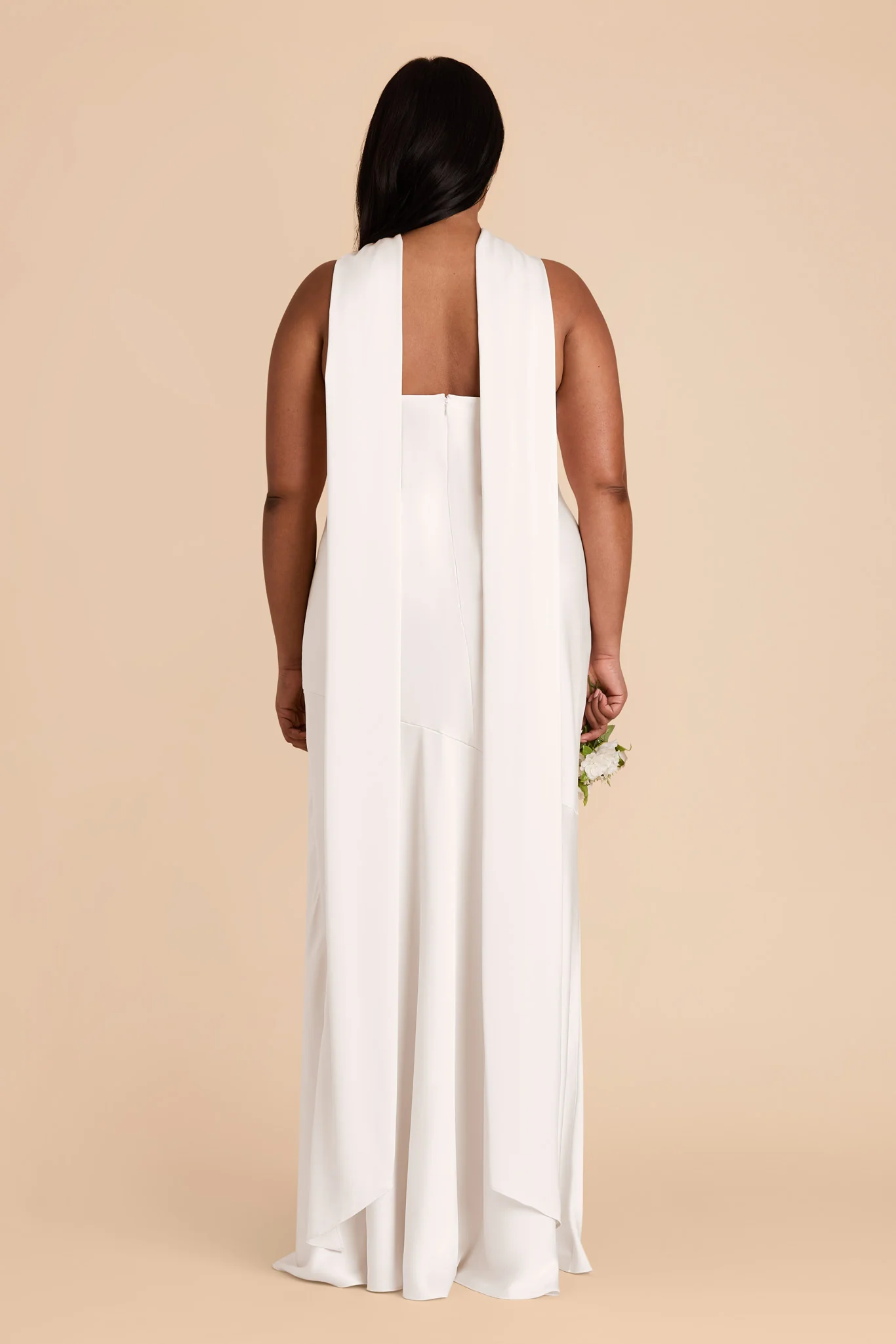 Eileen Matte Satin Dress - White - Image 10