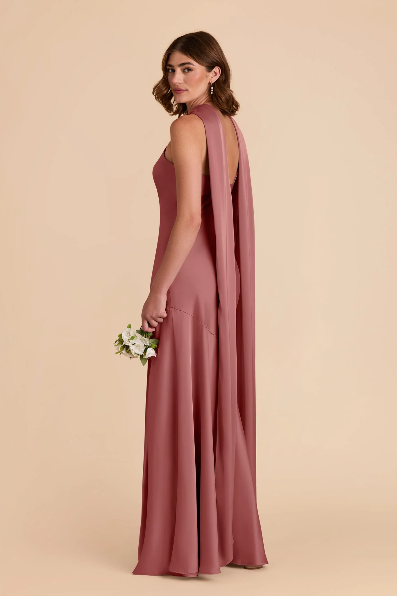 Eileen Matte Satin Dress - Wild Rose - Image 5