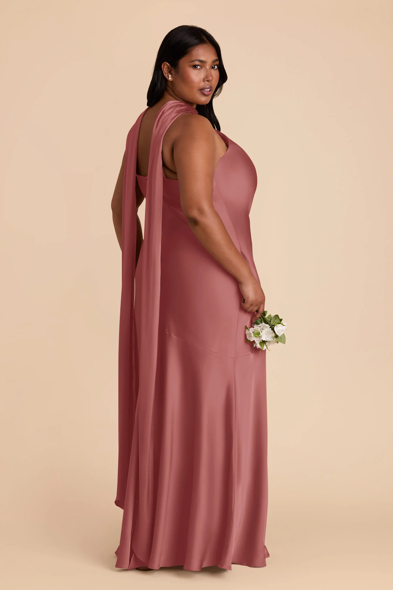 Eileen Matte Satin Dress - Wild Rose - Image 8