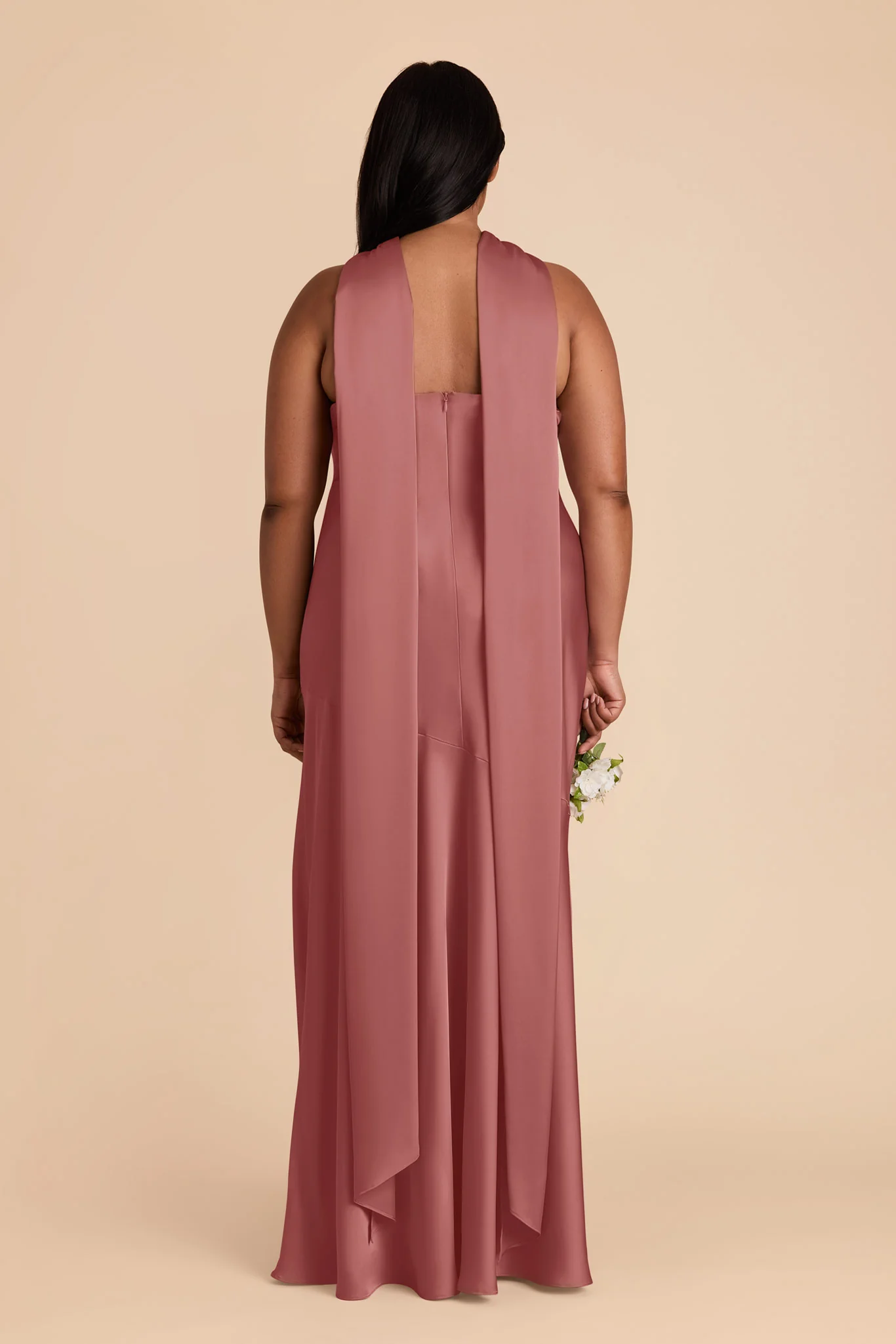 Eileen Matte Satin Dress - Wild Rose - Image 9