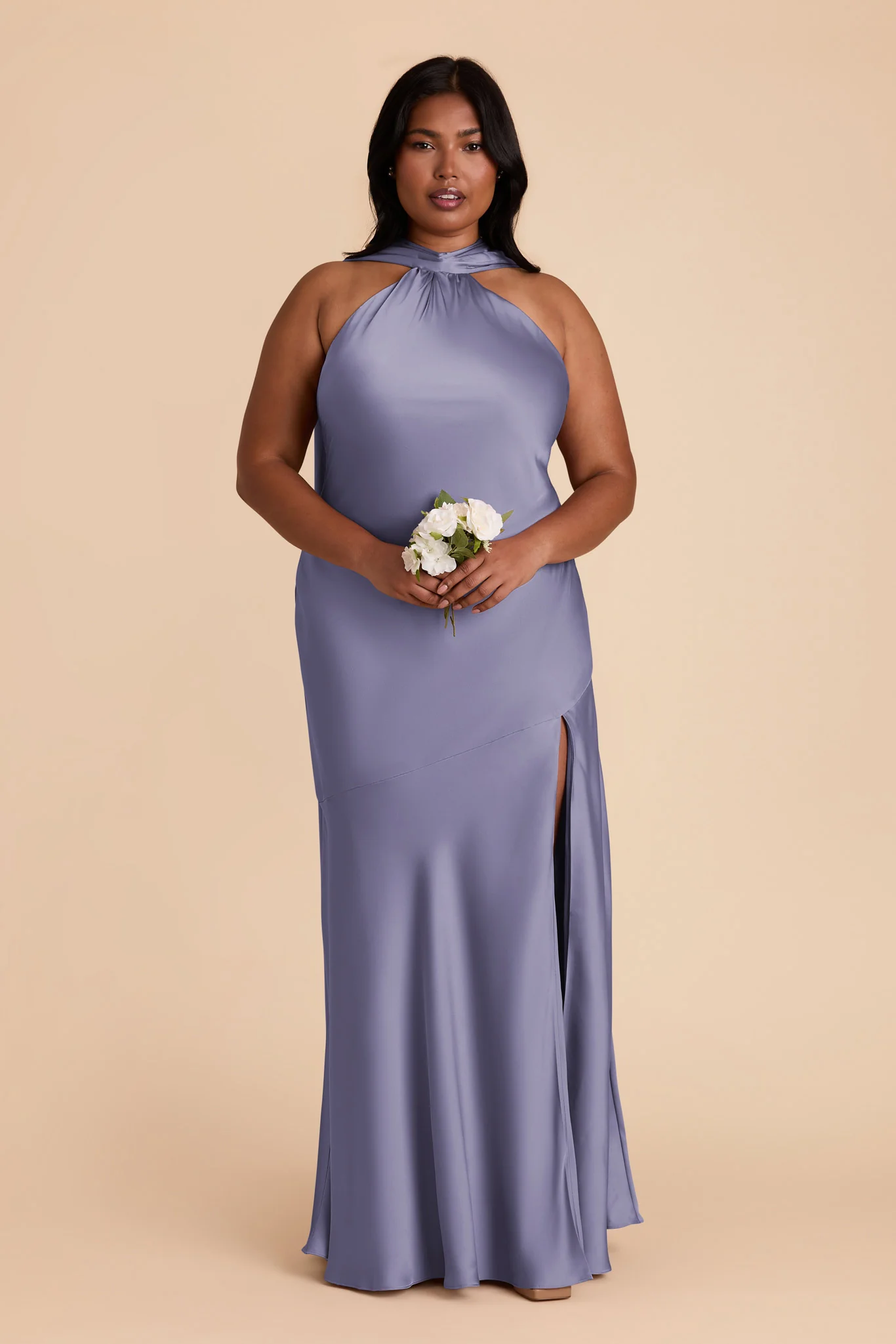 Eileen Matte Satin Dress - Wisteria - Image 7