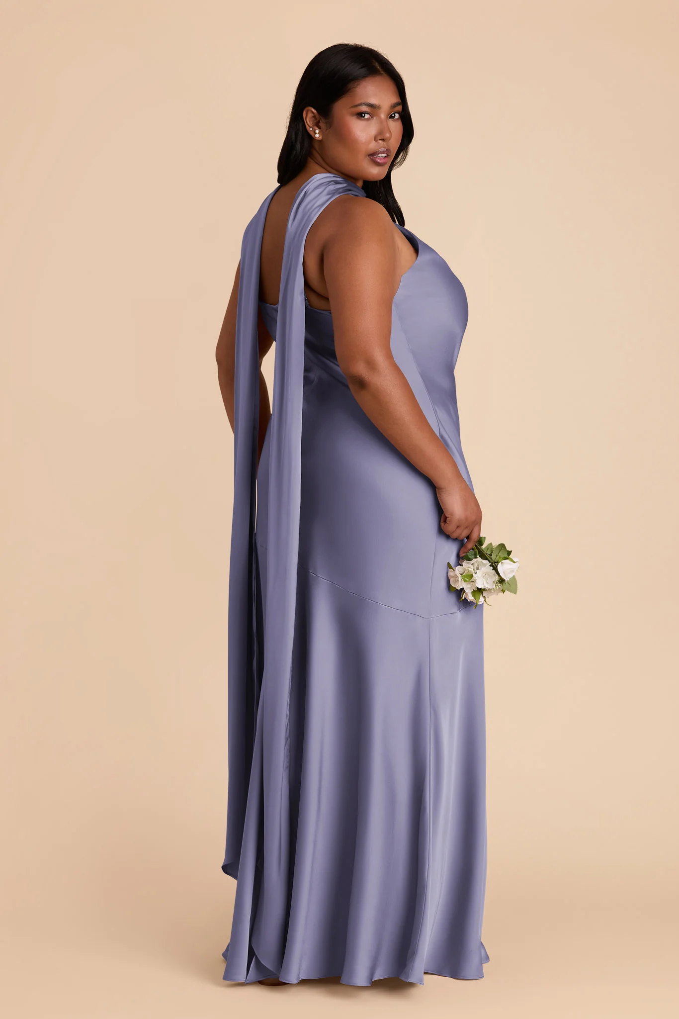 Eileen Matte Satin Dress - Wisteria - Image 8