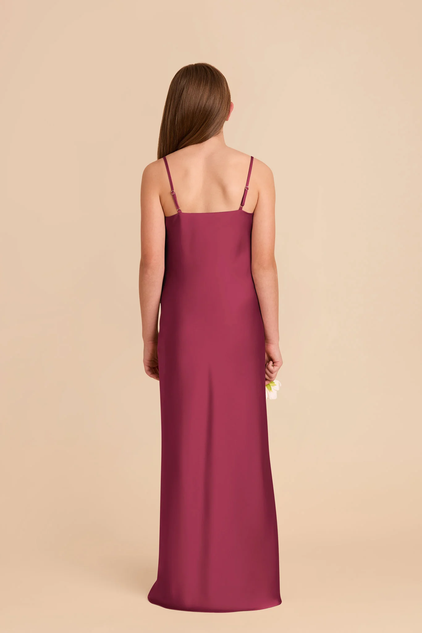 Elisa Junior Matte Satin Dress - Berry - Image 4