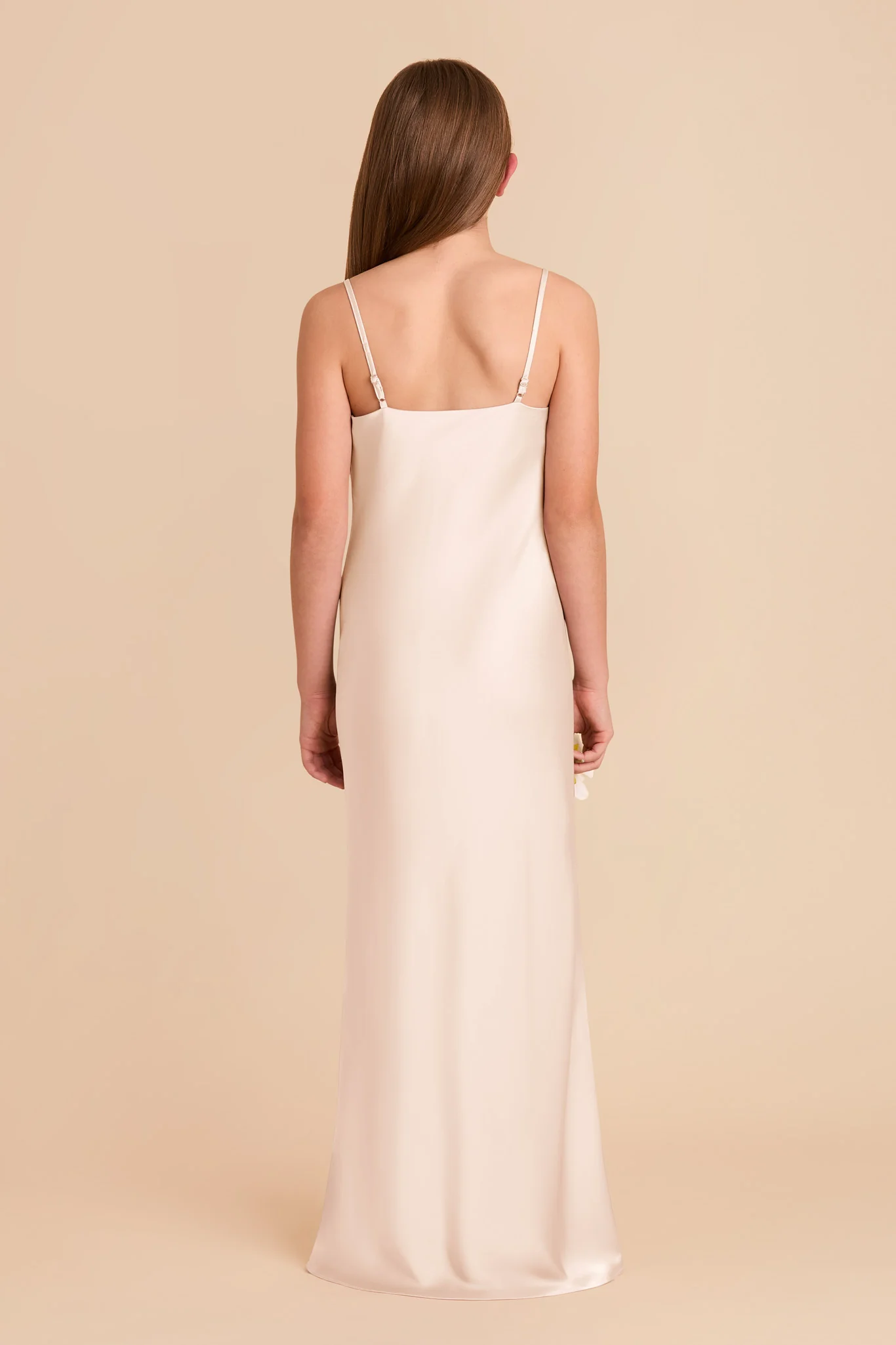 Elisa Junior Matte Satin Dress - Champagne - Image 4